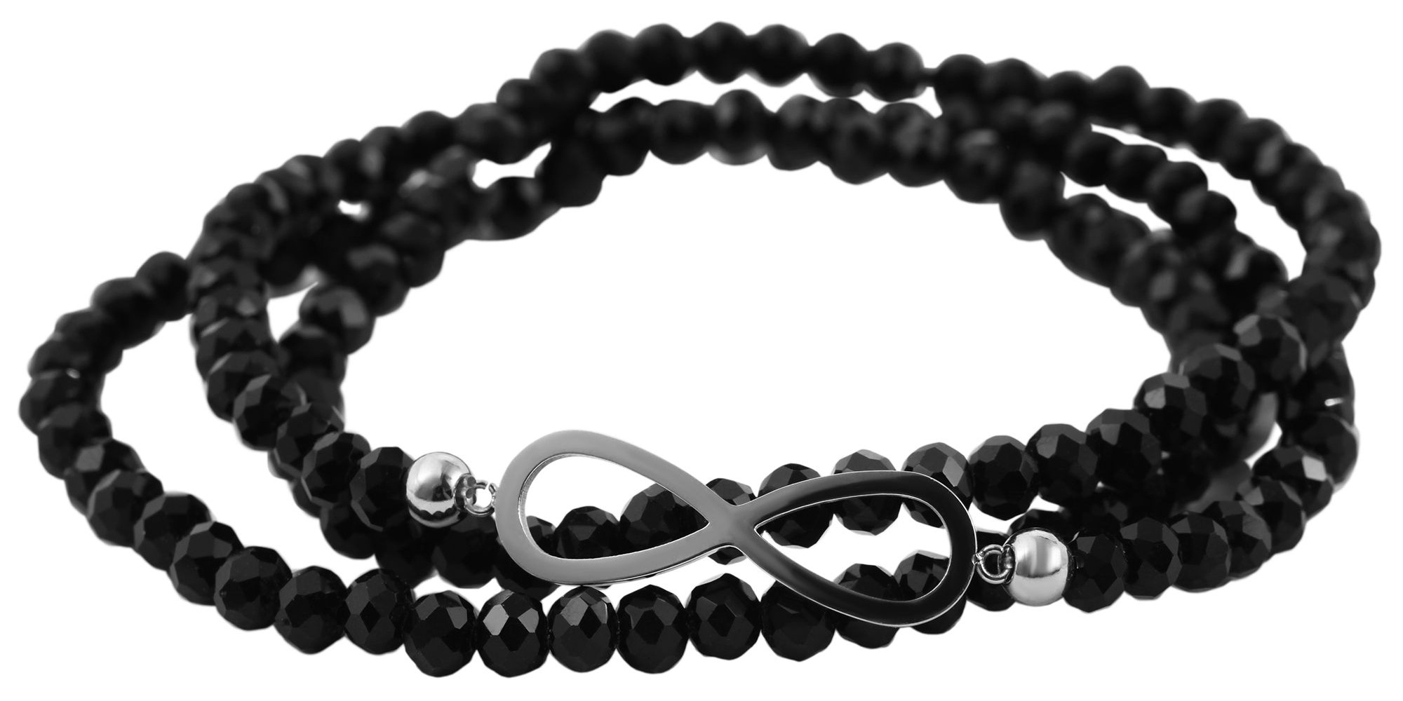 Adelia´s Gliederarmband »Armband – Kugelarmband Unendlichkeitszeichen aus Edelstahl 17 cm« Zum Verschenken – passend für viele Anlässe