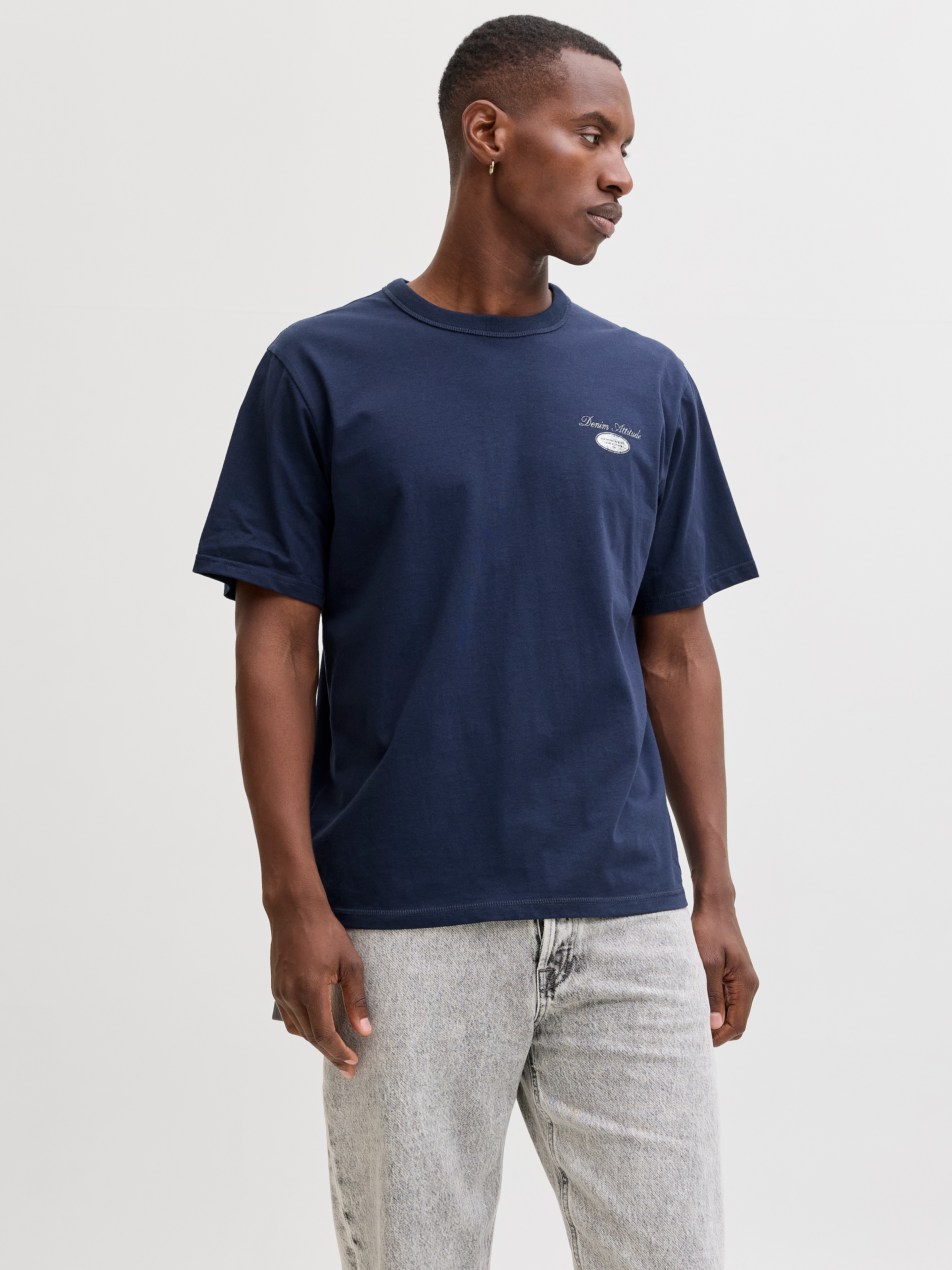Jack & Jones Rundhalsshirt »JJEDOVER GRAPHIC TEE SS CREW NECK SN« Baumwolle, relaxed fit