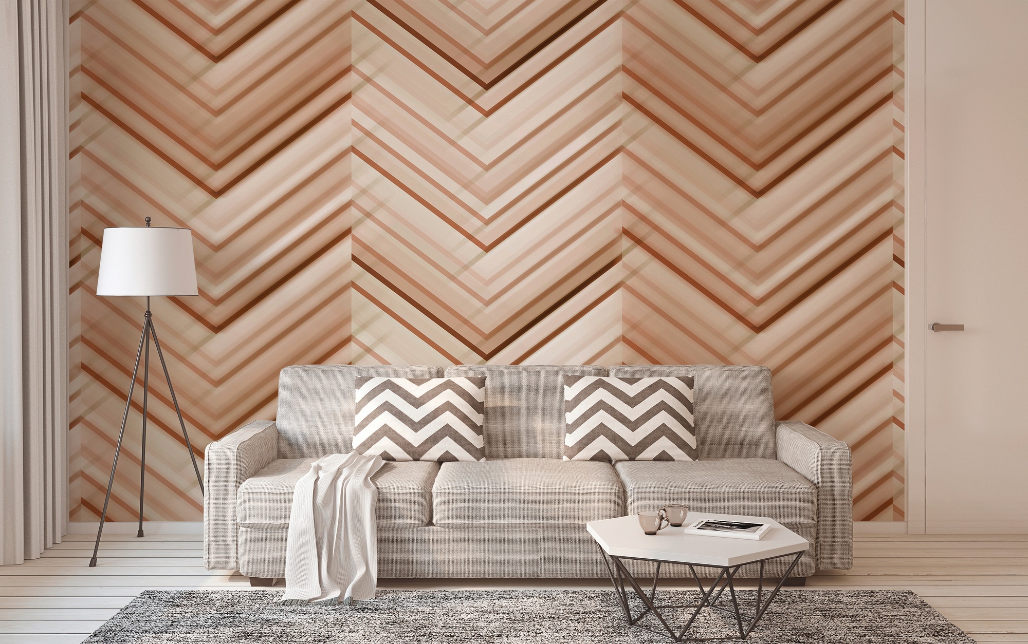 Architects Paper Fototapete »Atelier 47 Nooks Artwork 1«, 3D-Optik, Vlies, Wand, Schräge, Decke