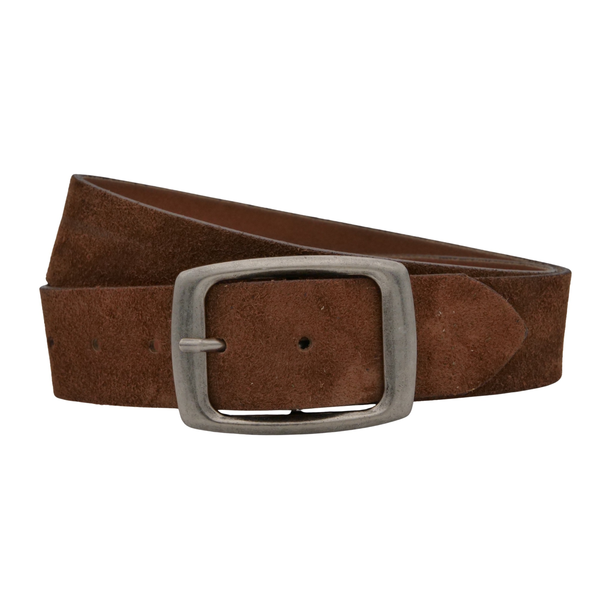 Ledergürtel ANNAMATONI "AnnaMatoni Damen Ledergürtel hochwertiges Velour Leder 3cm echt", Damen, Gr. TW75 - 90cm Gesamtlänge, braun 650, 100% Leder, Gürtel Ledergürtel