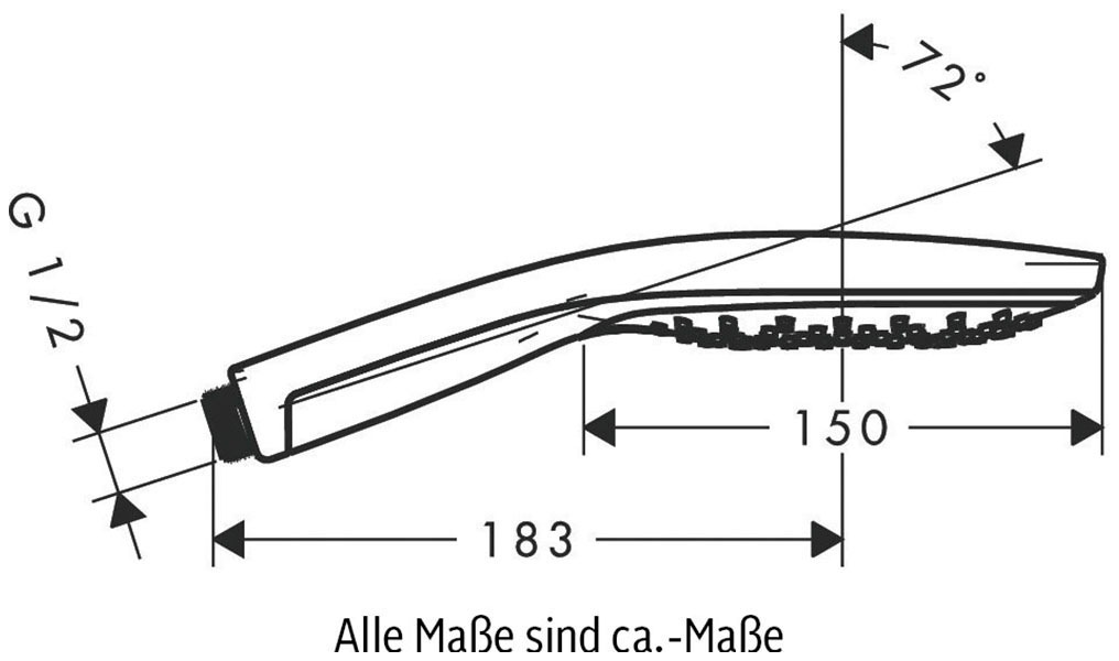 hansgrohe Handbrause »Raindance Select S«, 15cm, 3 Strahlarten wassersparend, chrom