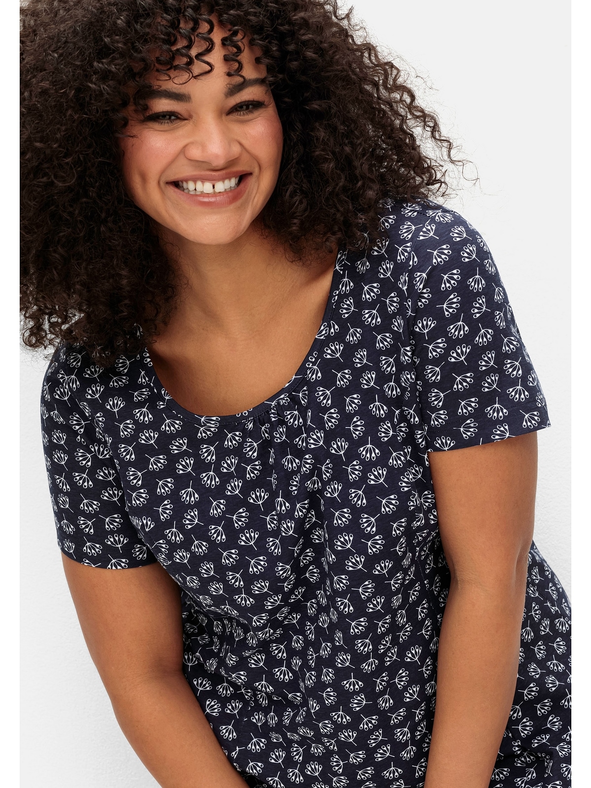 Sheego Jerseykleid »Große Größen«, mit schwingendem Rockteil