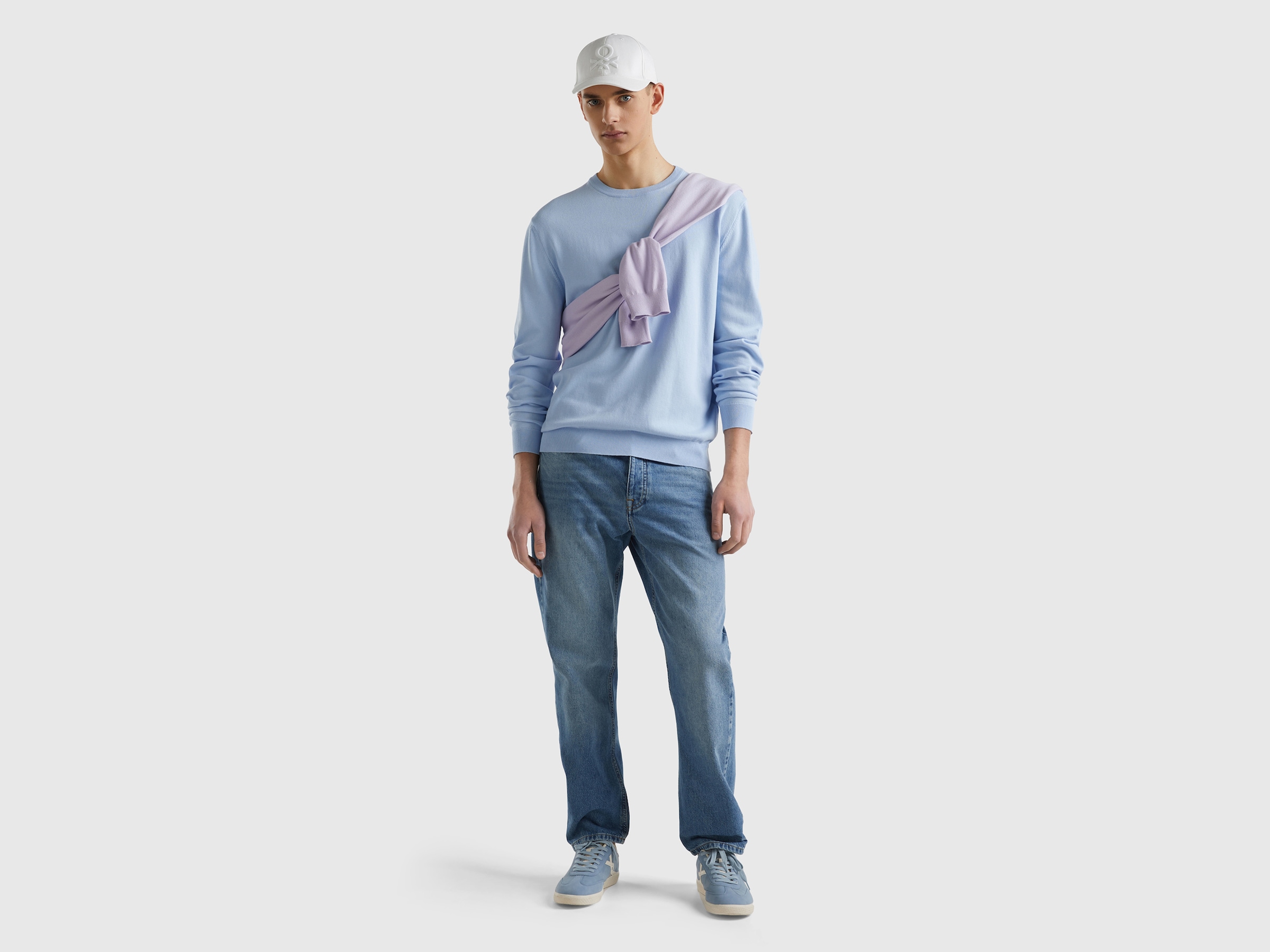 United Colors of Benetton Rundhalspullover, mit Markenlabel