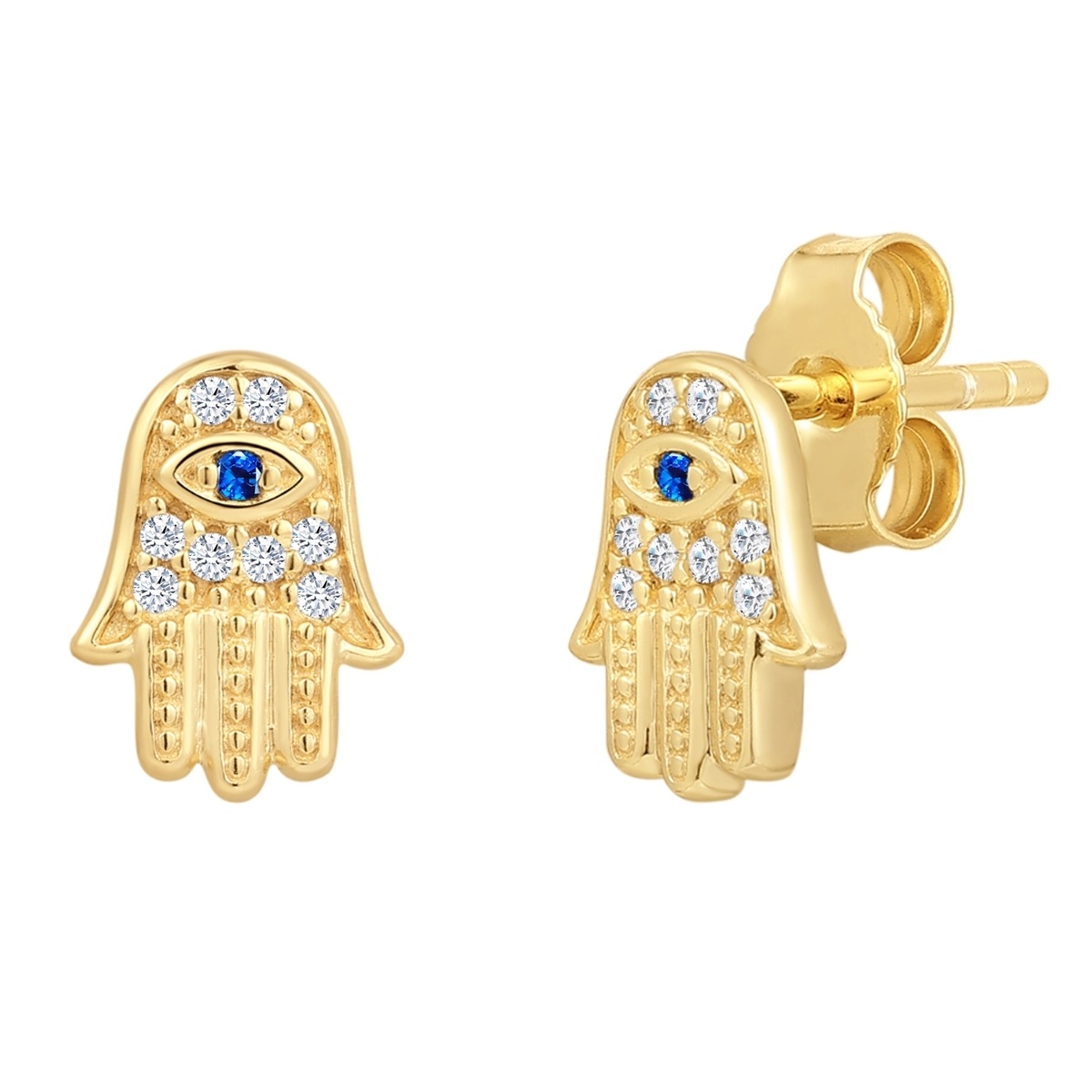 Paar Ohrstecker RAFAELA DONATA "Set: RD5008", gelb (gelbgold, weiß), Ohrringe, Damen, 9,8,mit Zirkonia, Silber 925 (Sterlingsilber), mit Zirkonia