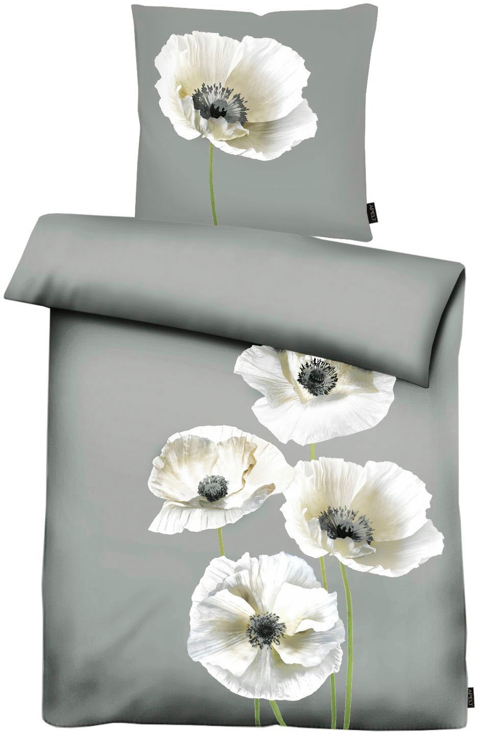 APELT Bettwäsche "Poppy Gots" 2 Stk. tlg. Bio-Baumwolle, Pflegeliecht günstig online kaufen