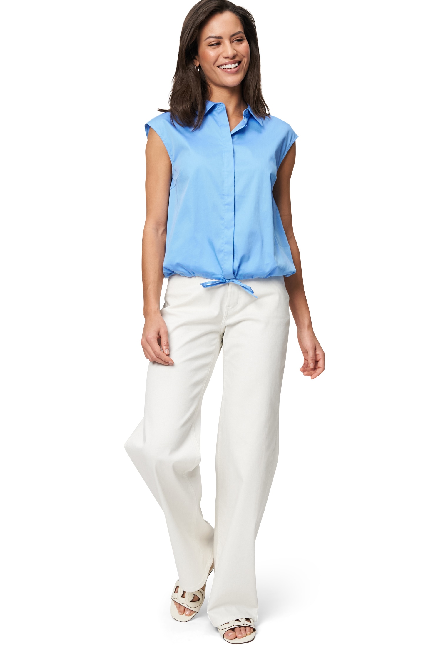 Zero Klassische Bluse »zero Bluse mit Bindeband«