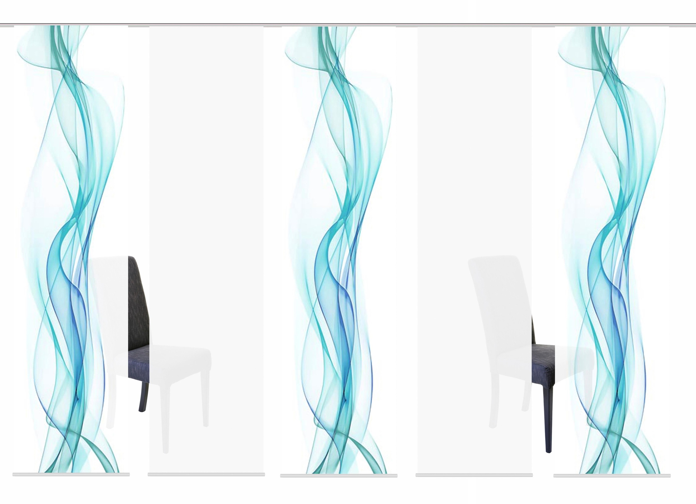 HOME WOHNIDEEN "5ER SET HAZE" Paneelwagen 5 Stk. tlg. HxB: 245x60, Schiebev günstig online kaufen