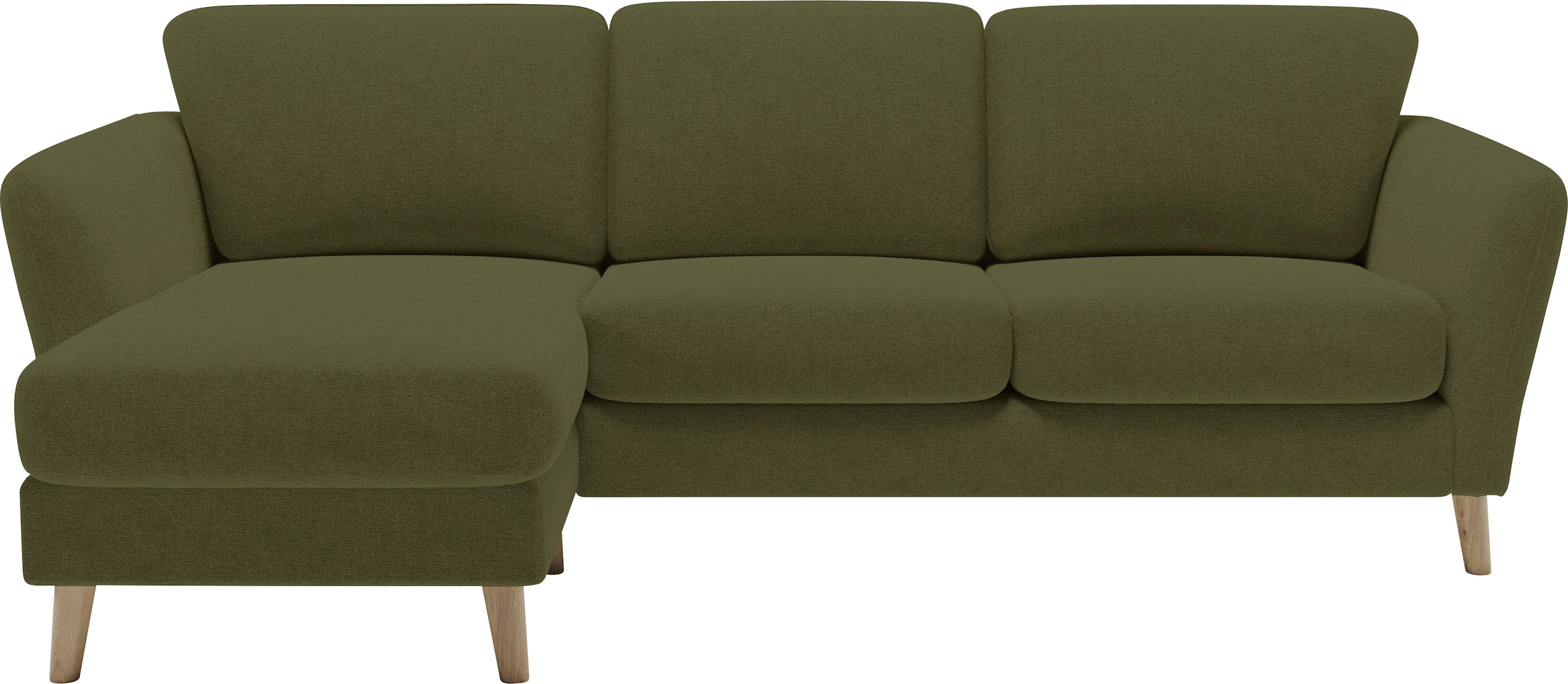 OTTO home Ecksofa »MARSEILLE (242/152cm),L-Form, Rec. rechts/links« Massivholzbeine aus Eiche, in verschieden Bezügen und Farbvarianten