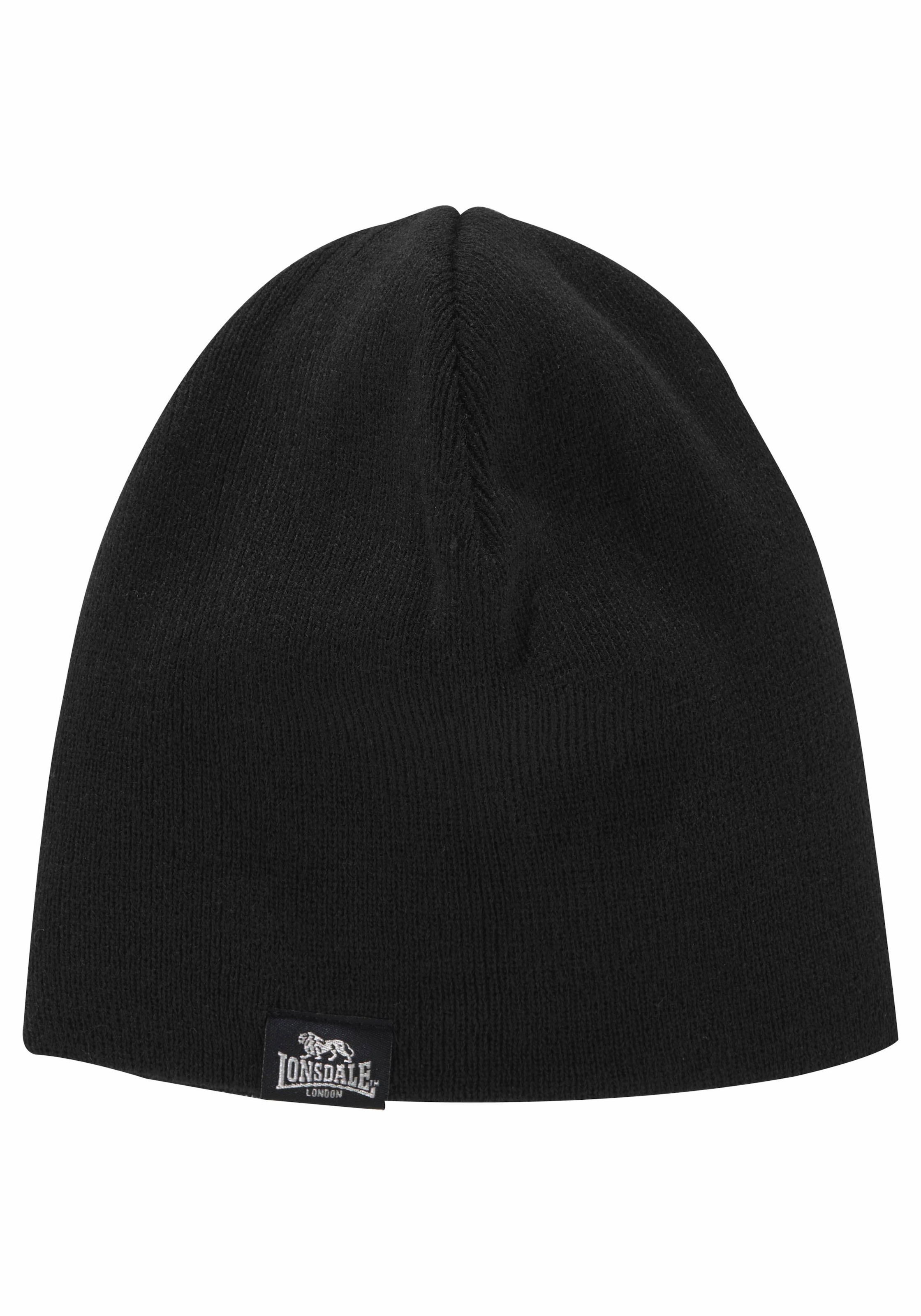 Lonsdale Strickmütze »LEAFIELD Set Mütze+Schal«, (Packung, 2 St., mit Schal), Set aus Schal undMütze