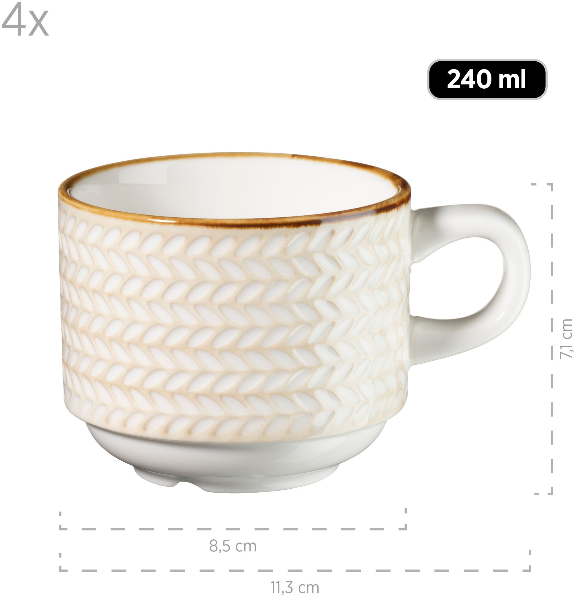 MÄSER Kaffeeservice »PROSPERO, Geschirr Set, Porzellan«