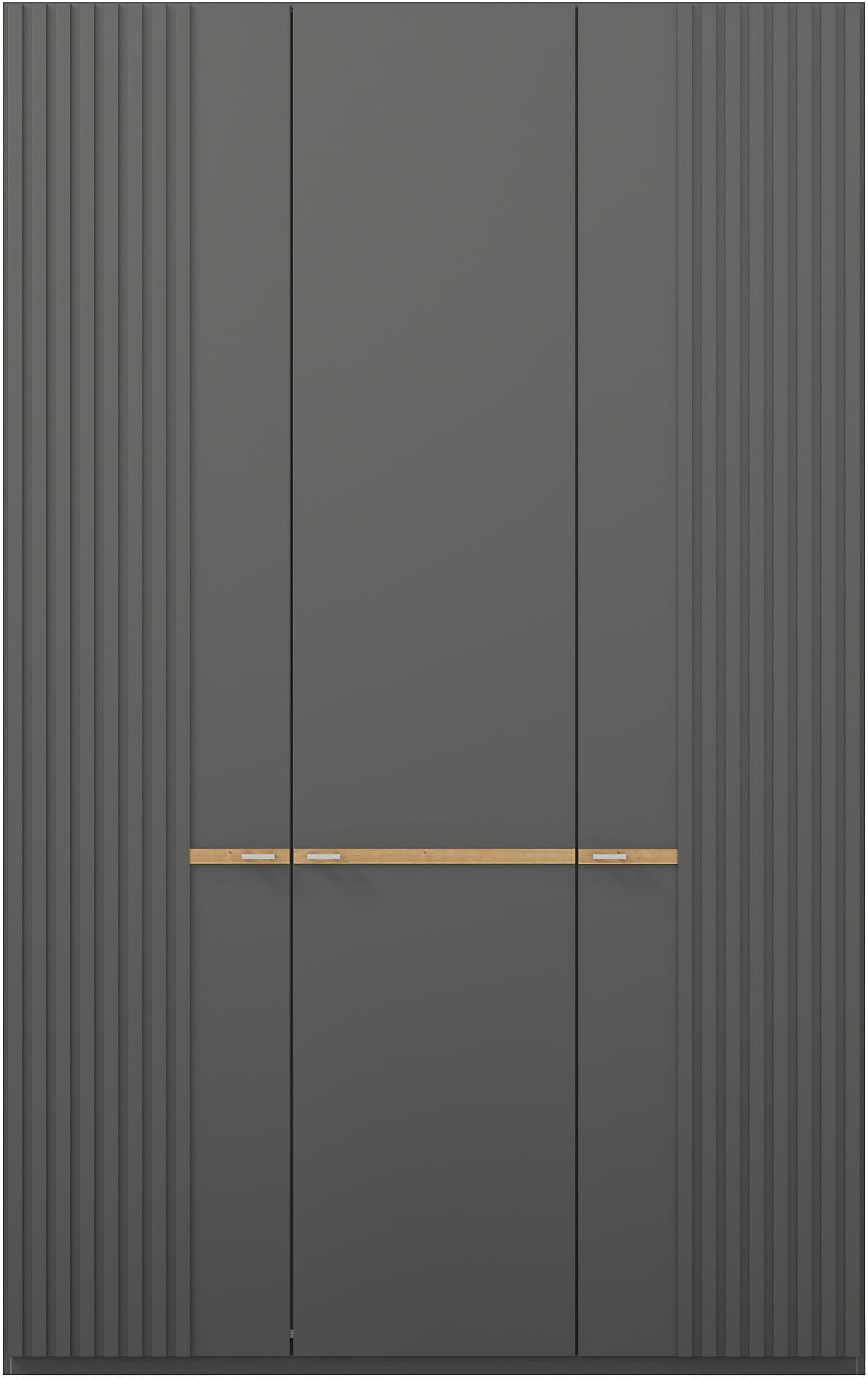 Musterring Drehtürenschrank »Isabelle« Lamellen in Korpusfarbe, Griffe in silber, versch. Größen und Farben