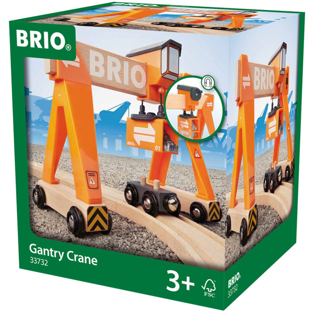 BRIO® Spielzeugeisenbahn-Erweiterung »BRIO® WORLD, Container-Verladekran«