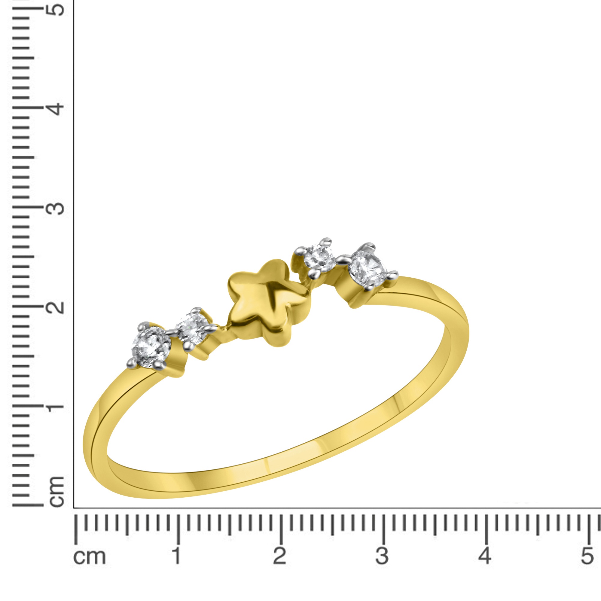 Fascination by Ellen K. Fingerring »375/- Gelbgold bicolor Zirkonia«