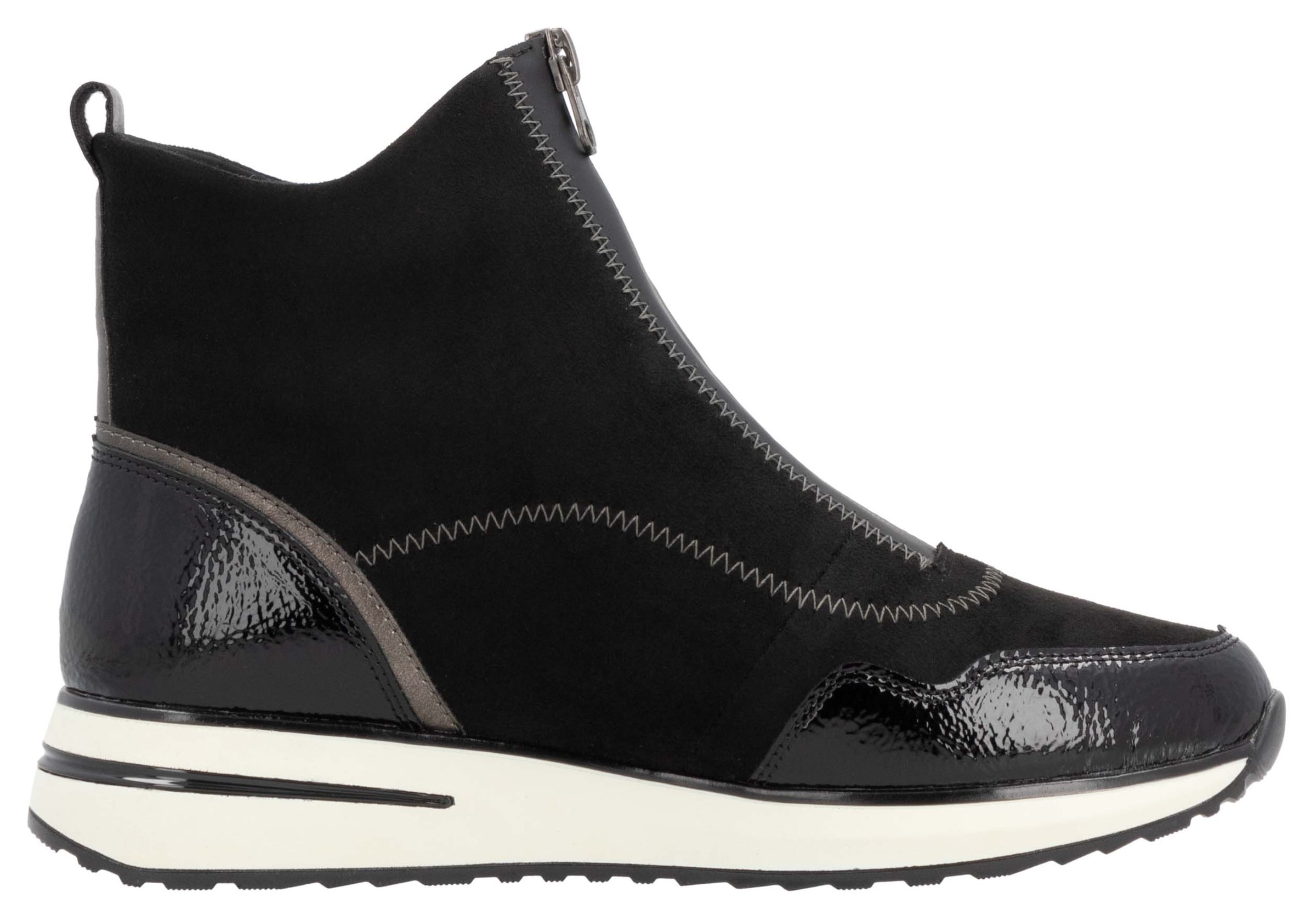 Remonte Slip-On Sneaker, Keilabsatz, Boots, Stiefelette mit praktischer Anziehlasche