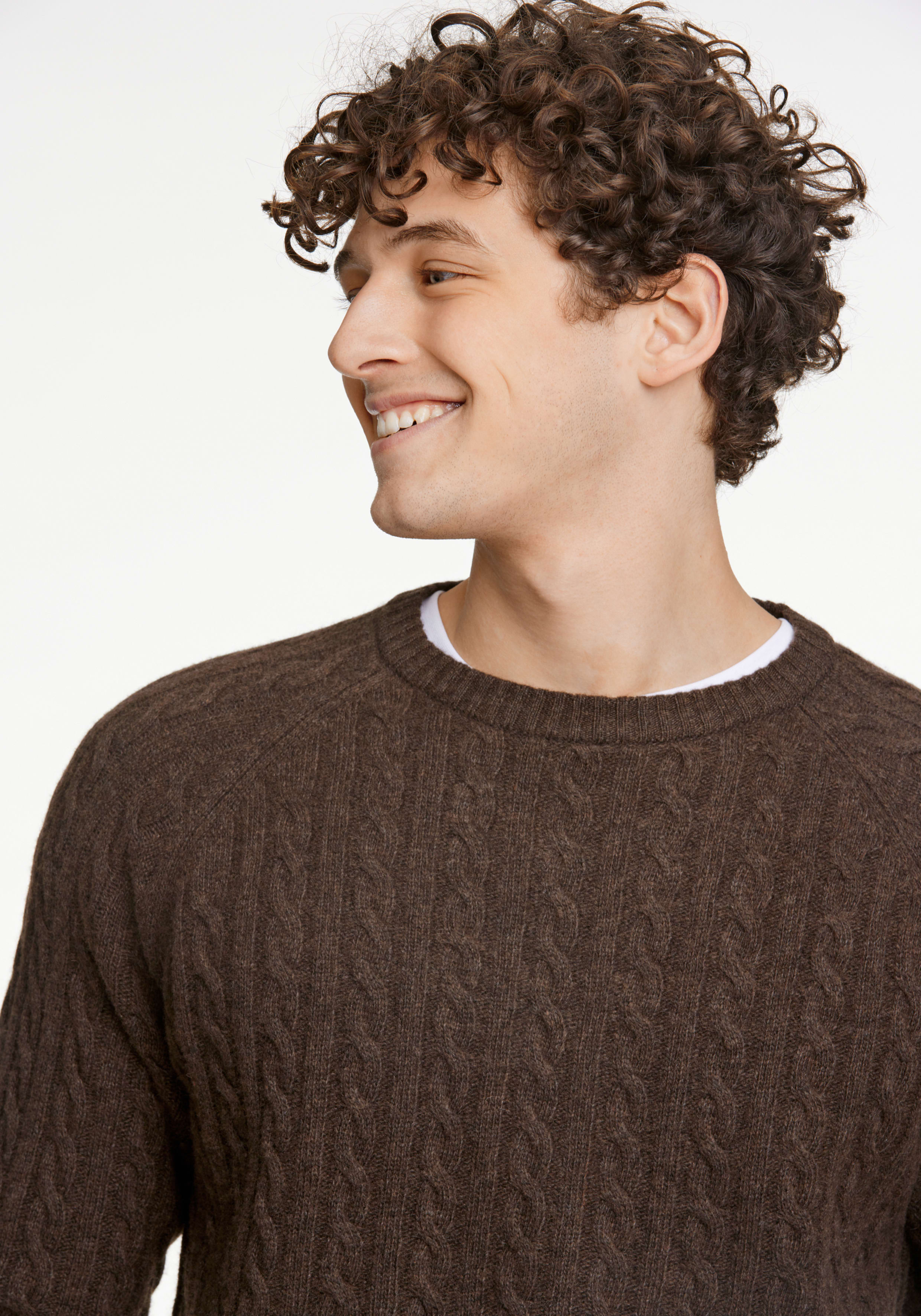 Thumbnail - LINDBERGH Strickpullover mit Zopfmuster, hoher Wollanteil