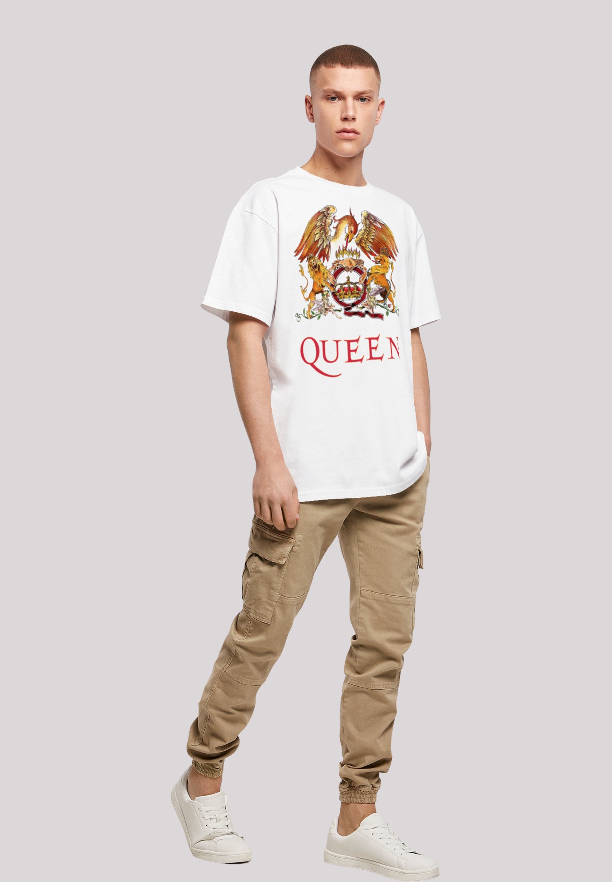 F4NT4STIC T-Shirt »Queen Rockband Classic Crest Black«, Print