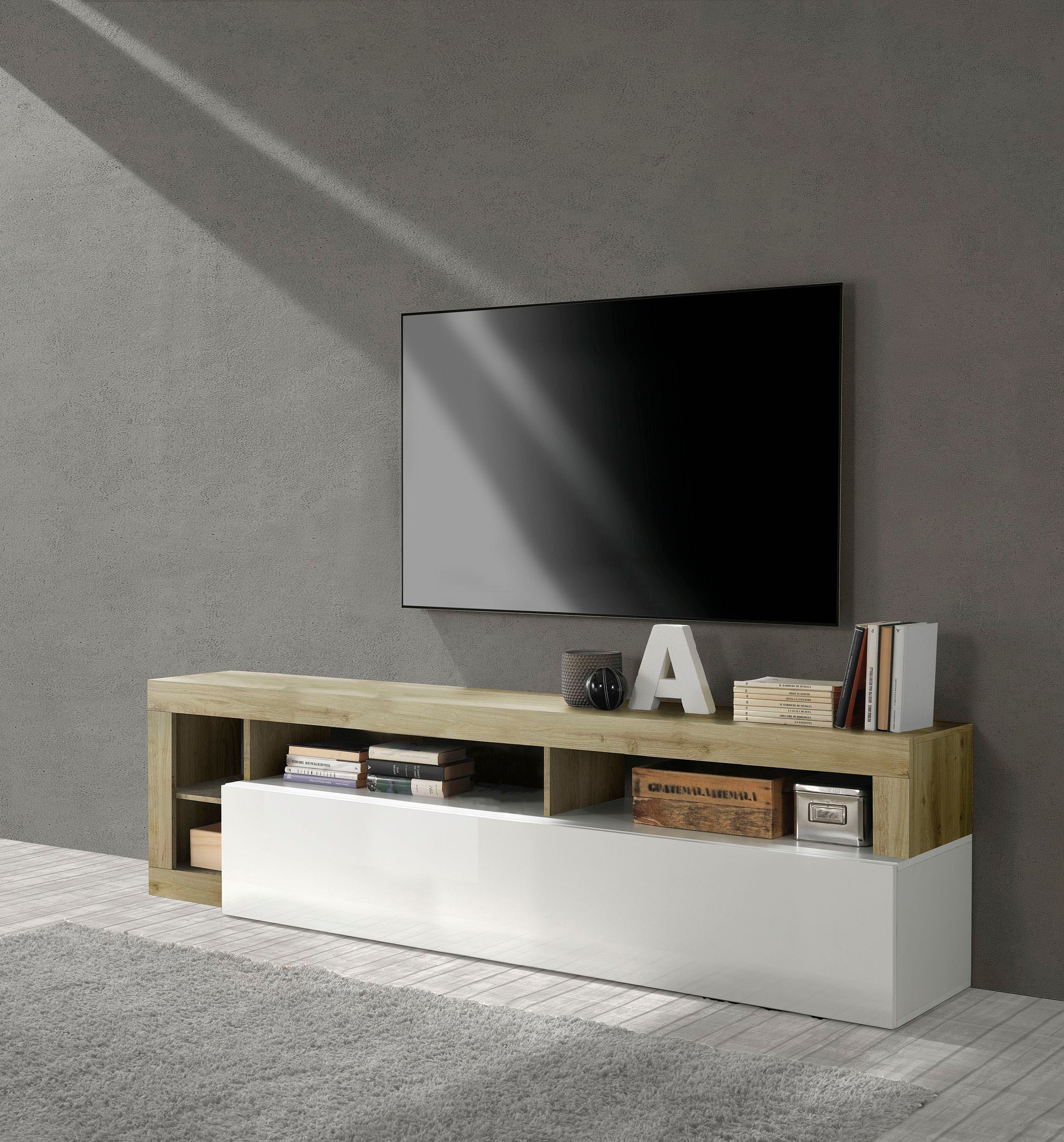 Home affaire Lowboard "Hamburg, TV-Bank" Breite 210 cm günstig online kaufen