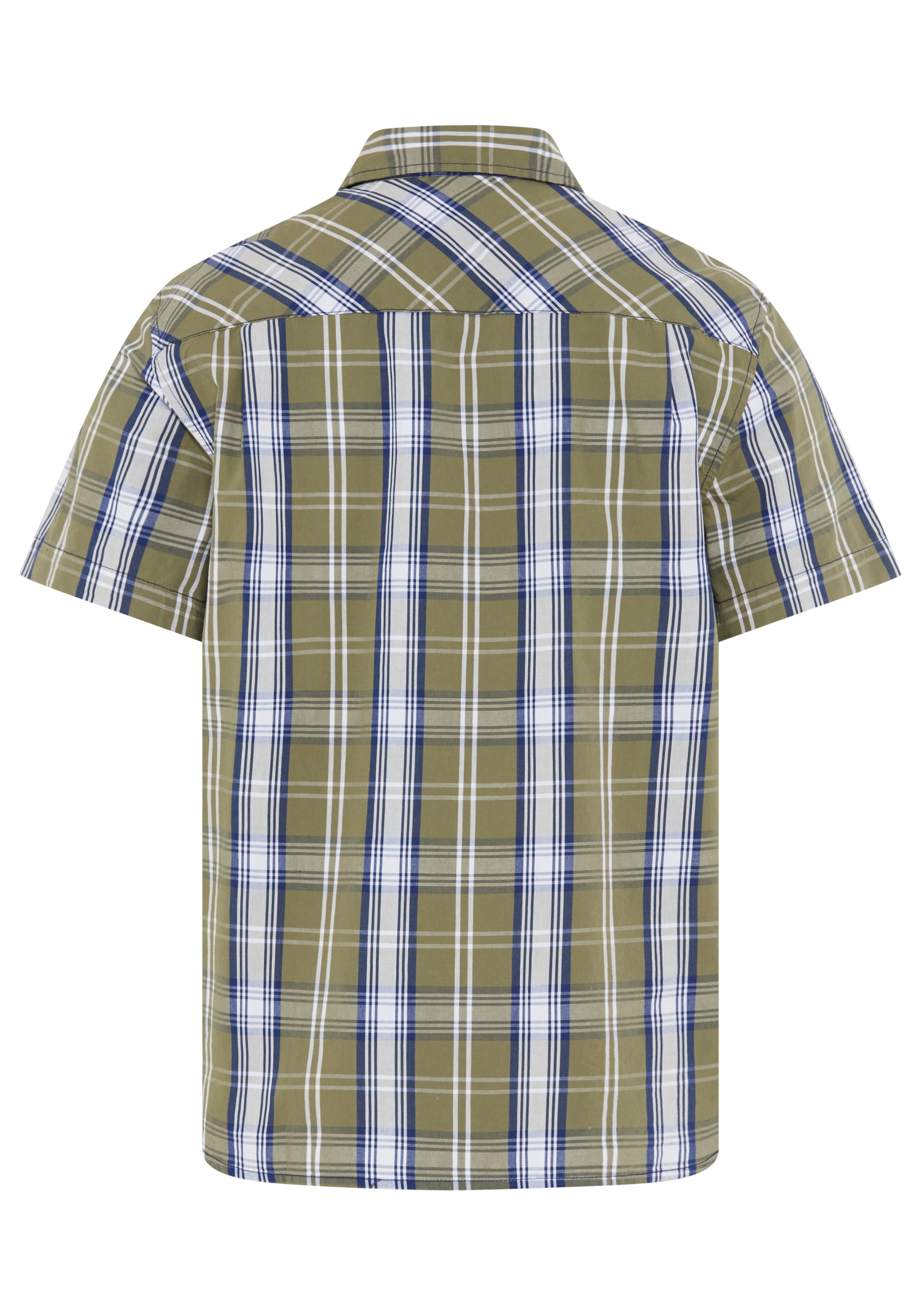 Man's World Karohemd Kurzarm, für Casualmode, Basic, Frühling und Sommer, aus Baumwolle