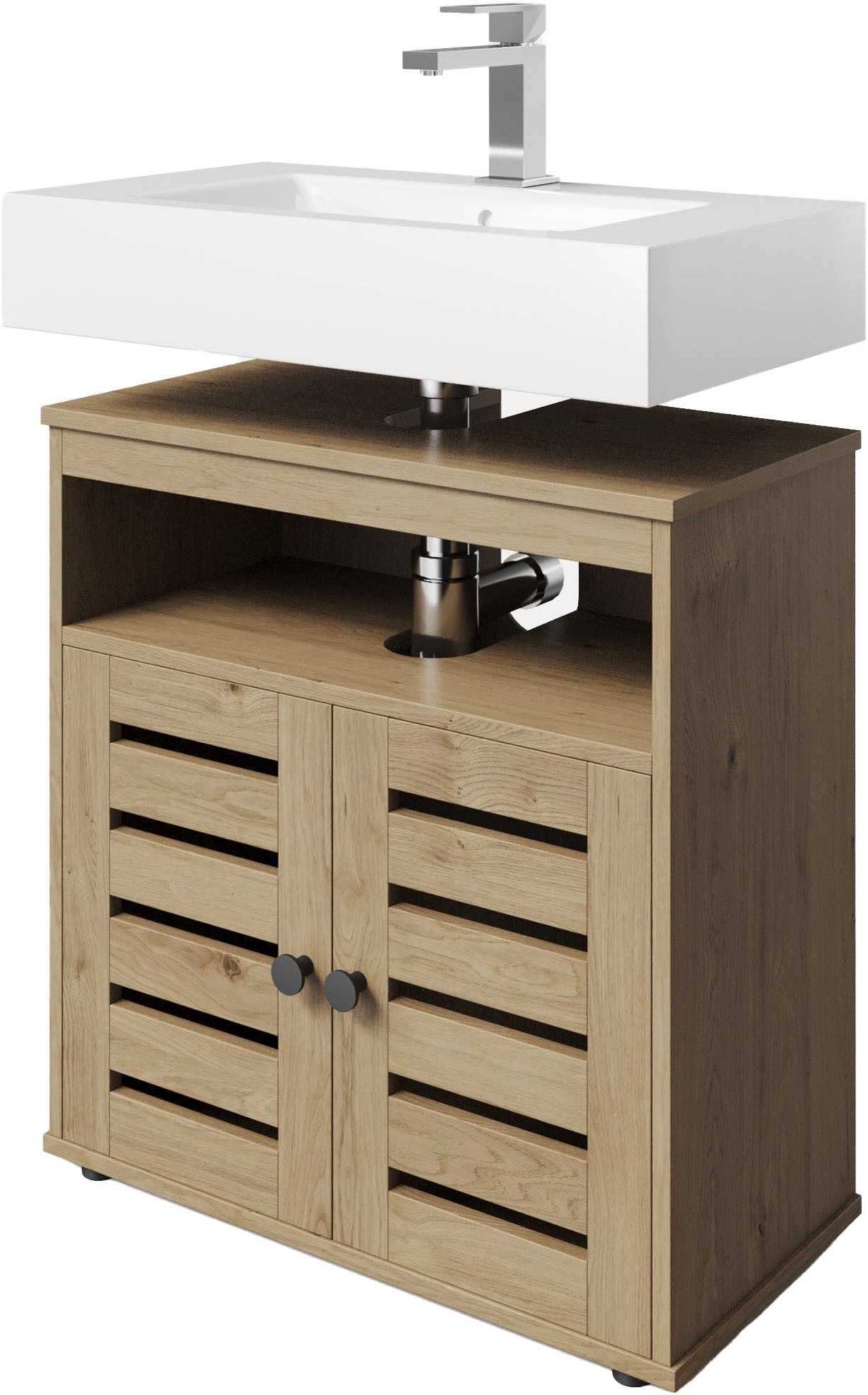 welltime Waschbeckenunterschrank »MODENA«, 60 cm, Siphonauschnitt
