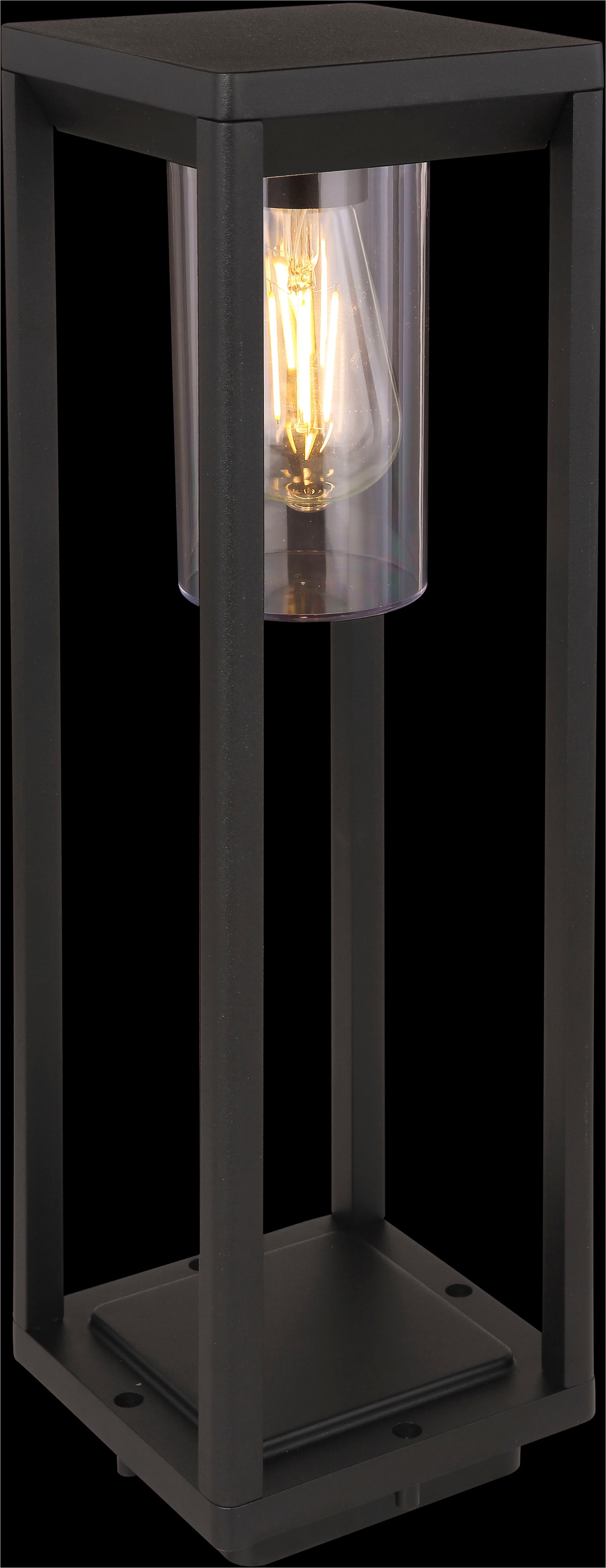 GLOBO LIGHTING Außen-Stehlampe »CANDELA« E27 1 Stk. Außenleuchte Schwarz, Sockelleuchte, IP44, E27 LED 15W
