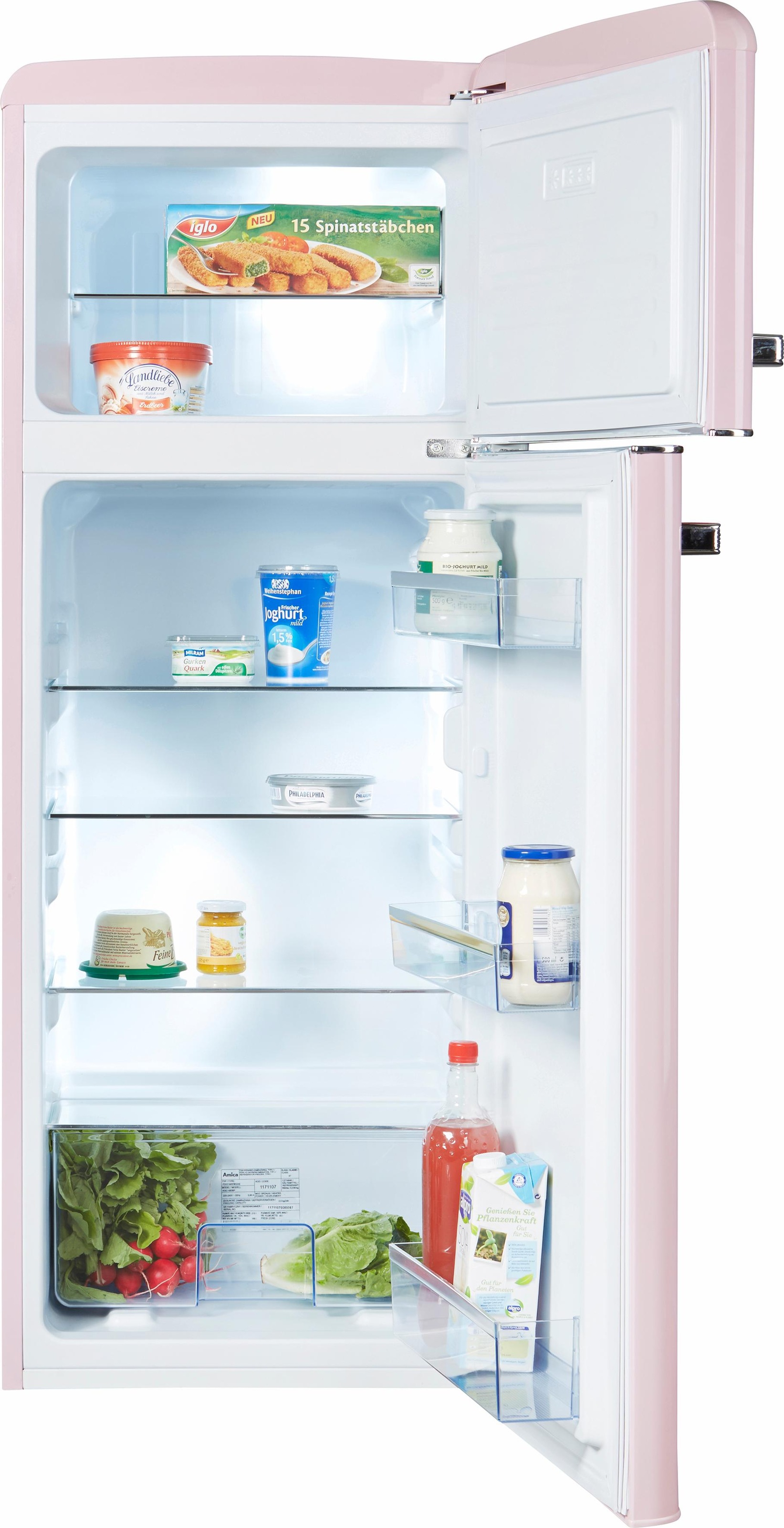 Amica Kühl-/Gefrierkombination "KGC 15636 P" 144 cm hoch 55 cm breit günstig online kaufen
