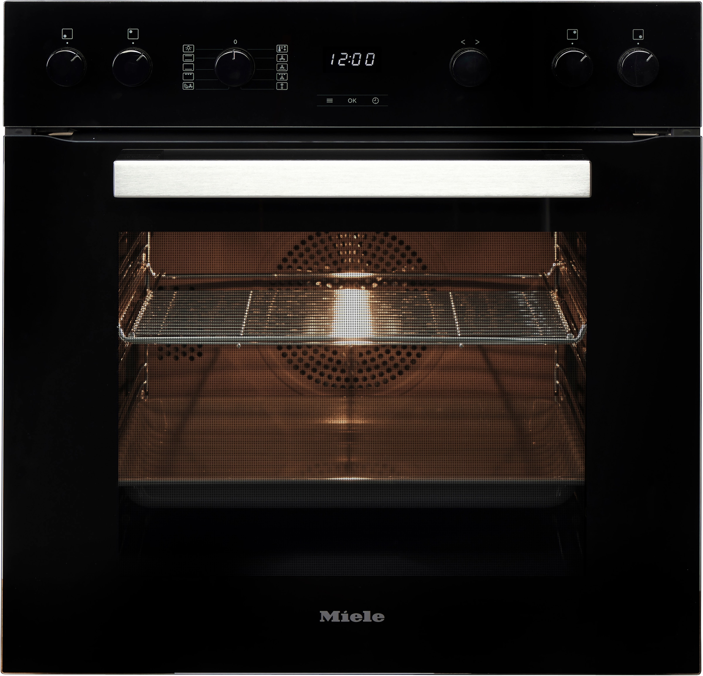 Miele Elektro-Herd-Set »H2459 E D OBSW + KM 6003 LPT«, mit Teleskopauszug nachrüstbar, PerfectClean Ausstattung, EasyControl Bedienung