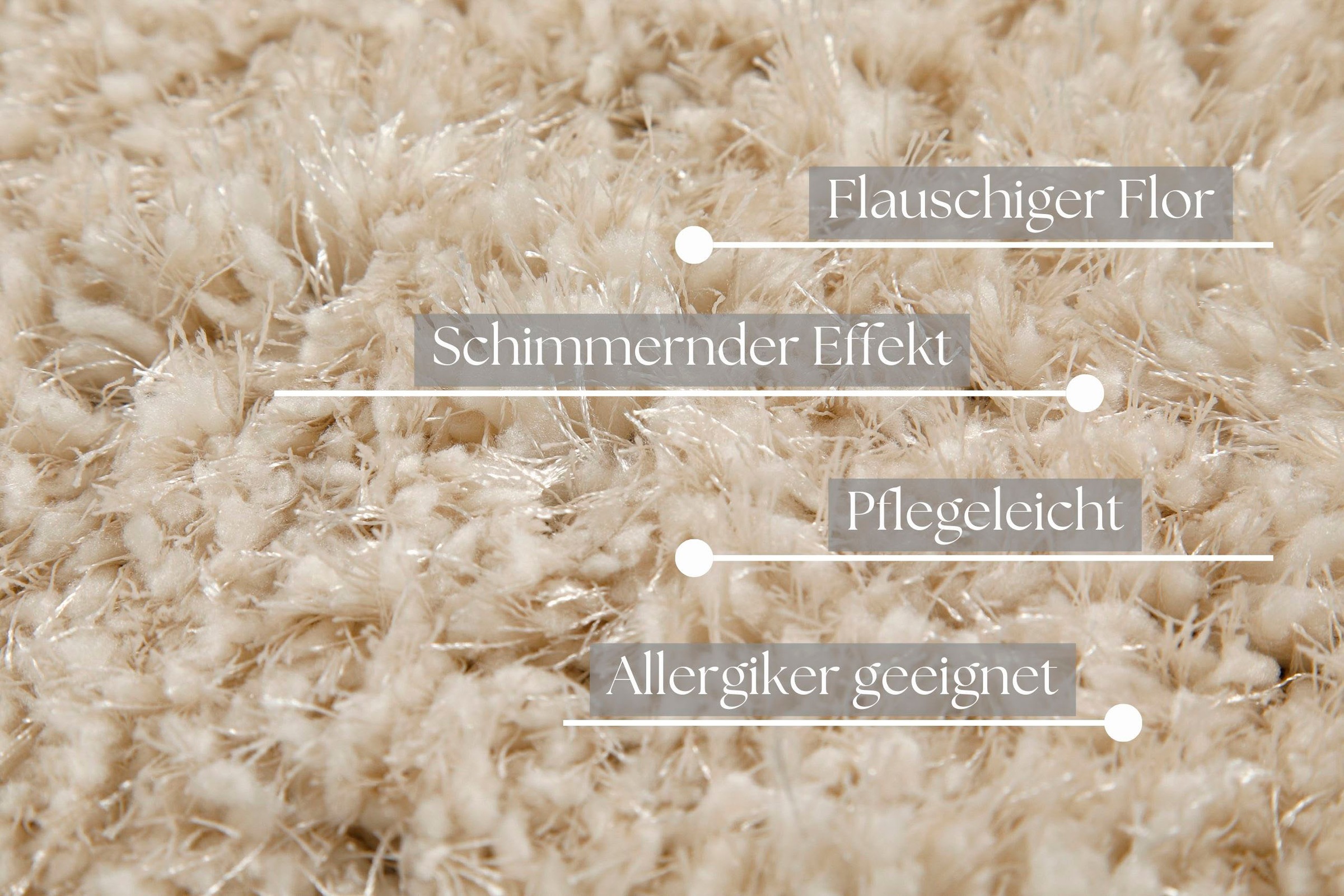 my home Hochflor-Teppich »Nickolas«, rund, 30 mm Höhe, Langflor, Shaggy, dichter weicher Hochflor, uni farben, Wohnzimmer