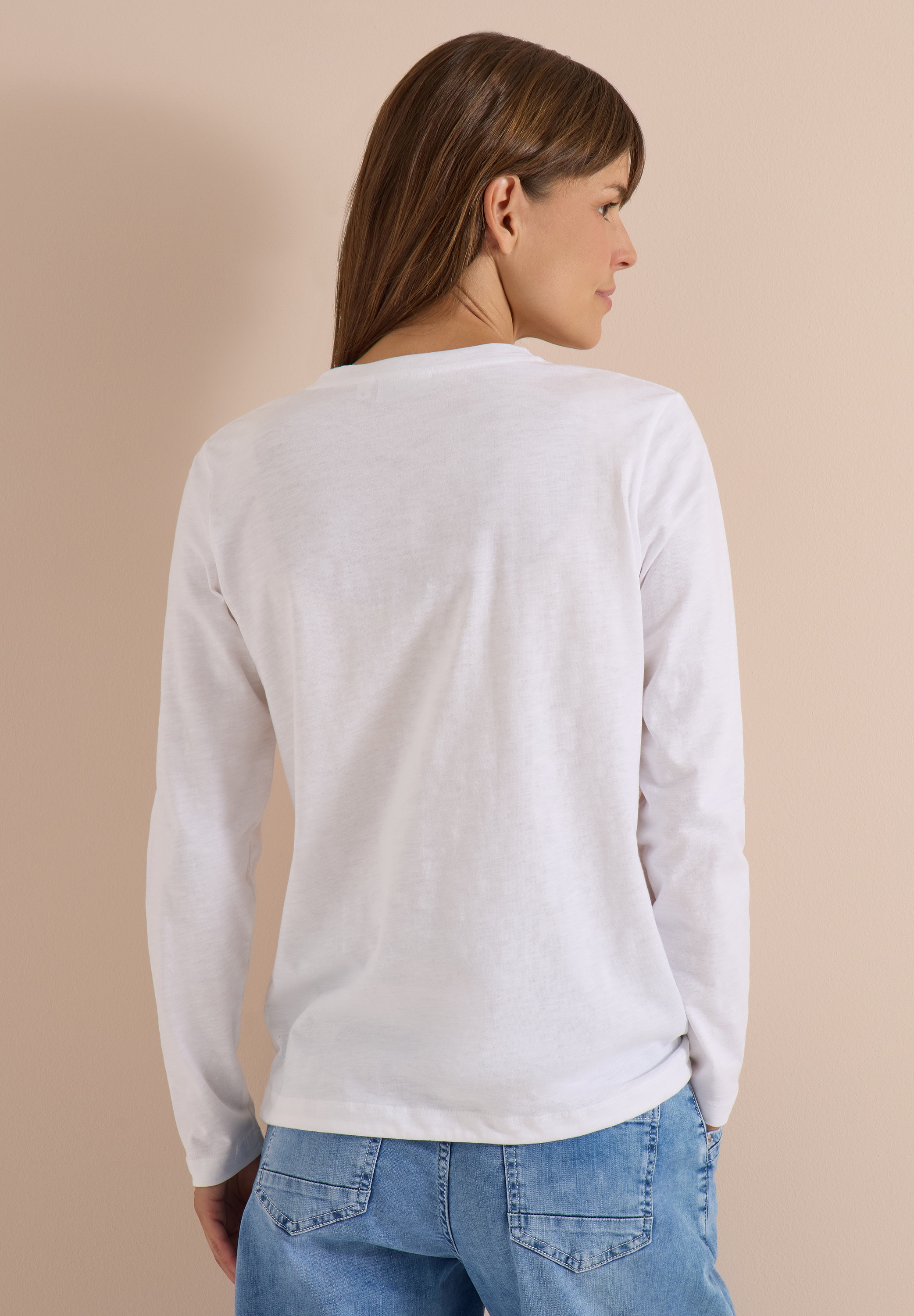 Cecil Langarmshirt aus reiner Baumwolle