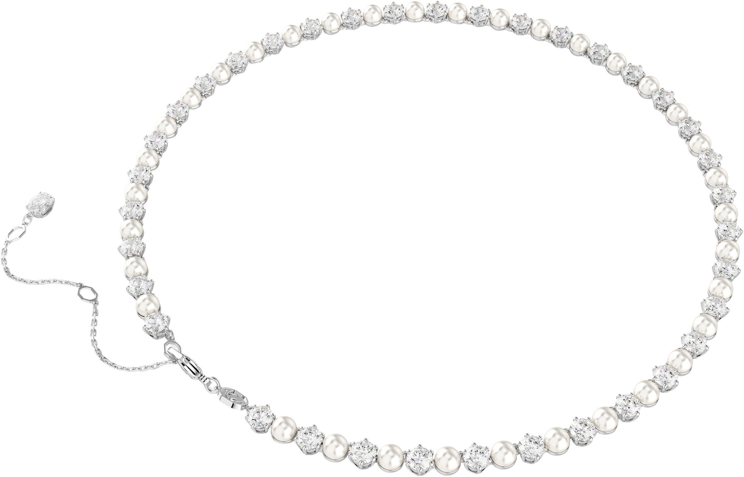 Swarovski Collier »Schmuck Geschenk Matrix Tennis Halskette, 5689623«, mit Swarovski® Zirkonia (synth.) - mit Swarovski® Perle