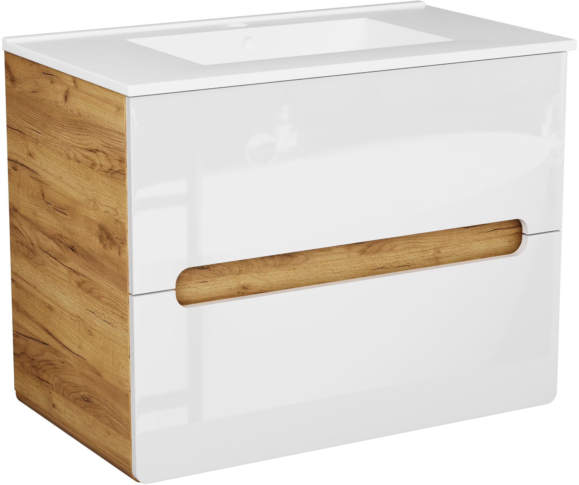 welltime Waschtisch "Lupo", Badschrank mit Waschbecken,Soft Close,in versch günstig online kaufen