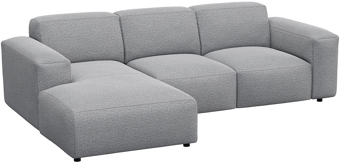 FLEXLUX Ecksofa »Lucera Chaislongue rechts oder links, L-Form, bequem«, modern & anschmiegsam, Kaltschaum, Stahl-Wellenunterfederung
