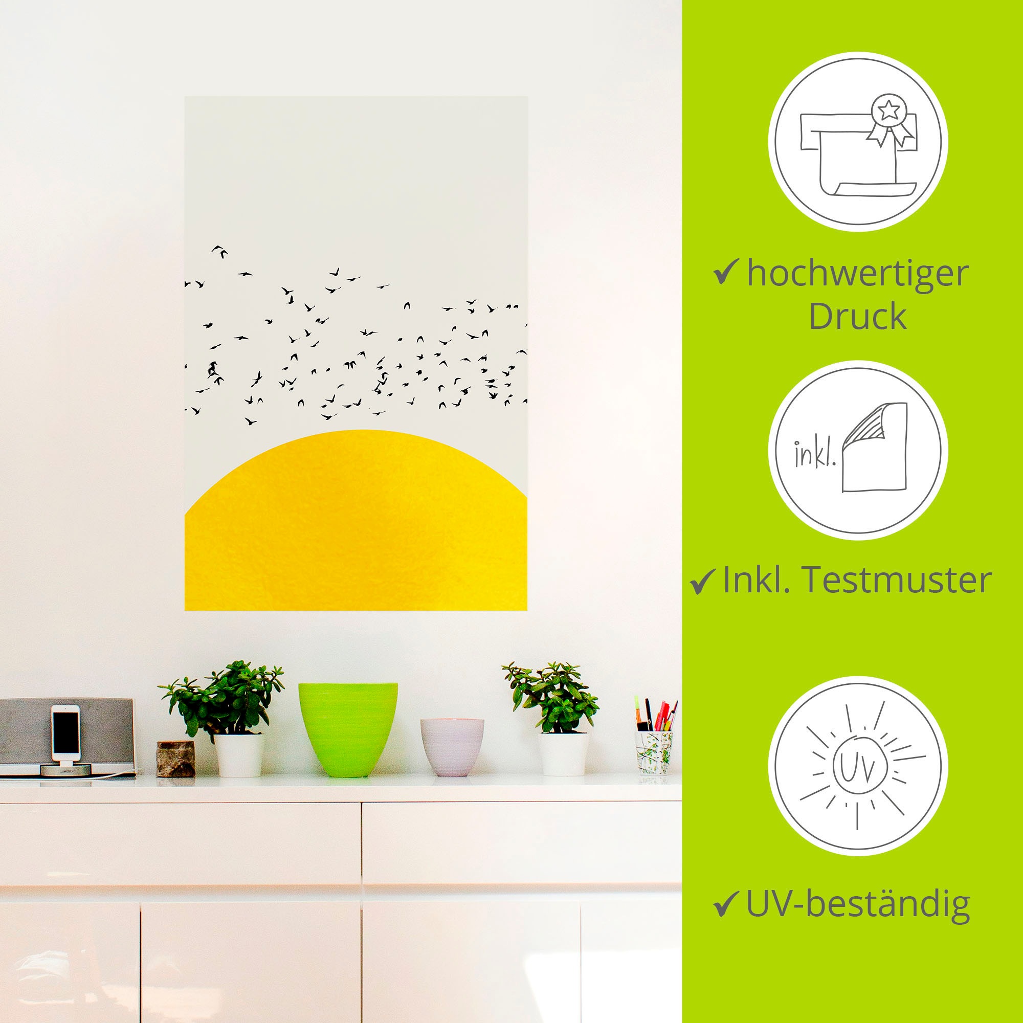 Artland Wandbild »Tausend Vögel«, Vogelbilder, (1 St.), als Alubild, Leinwandbild, Wandaufkleber oder Poster in versch. Größen