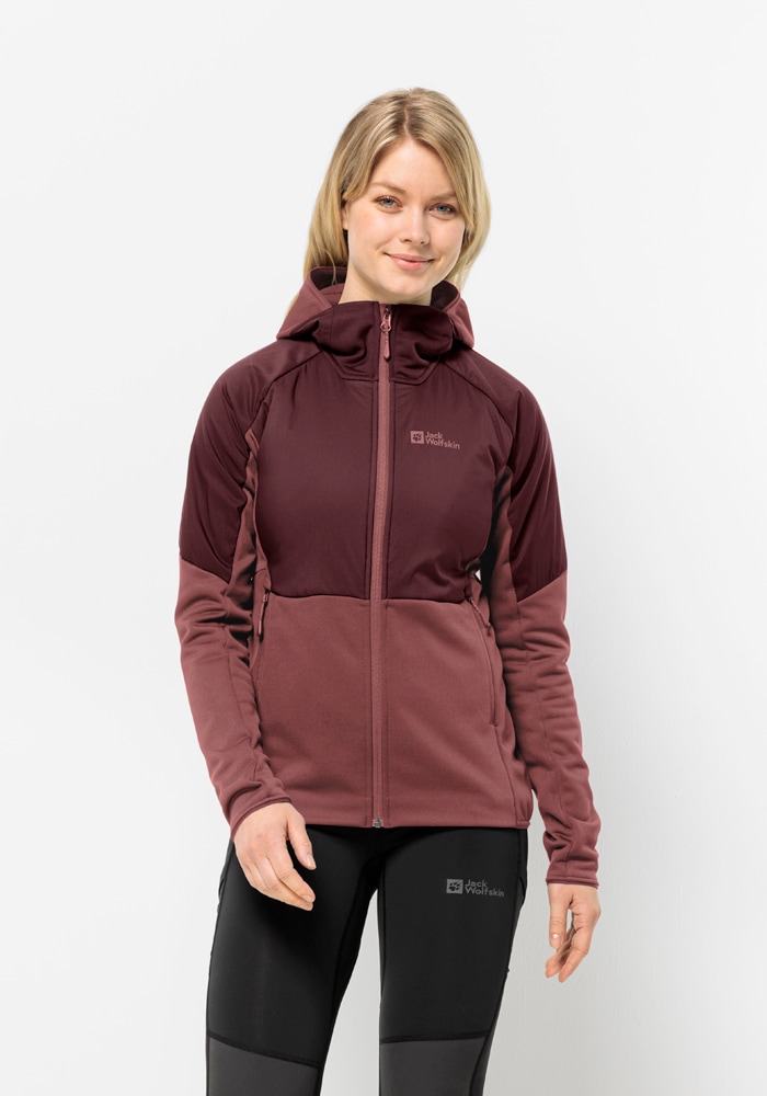 Jack Wolfskin Kapuzenfleecejacke "ALPGRAT PRO INS FZ W", mit Kapuze