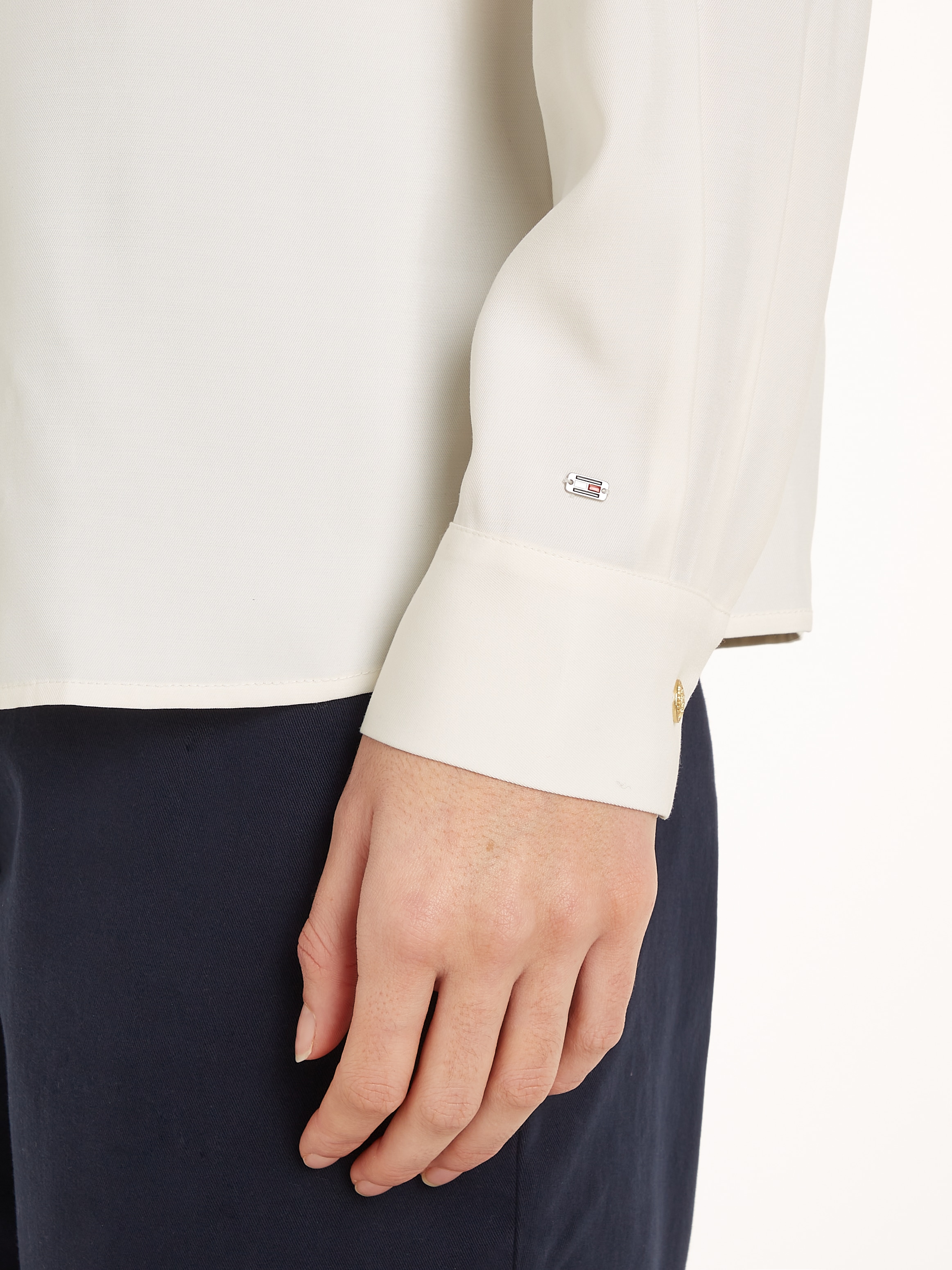 Tommy Hilfiger Langarmbluse mit Logoflagge