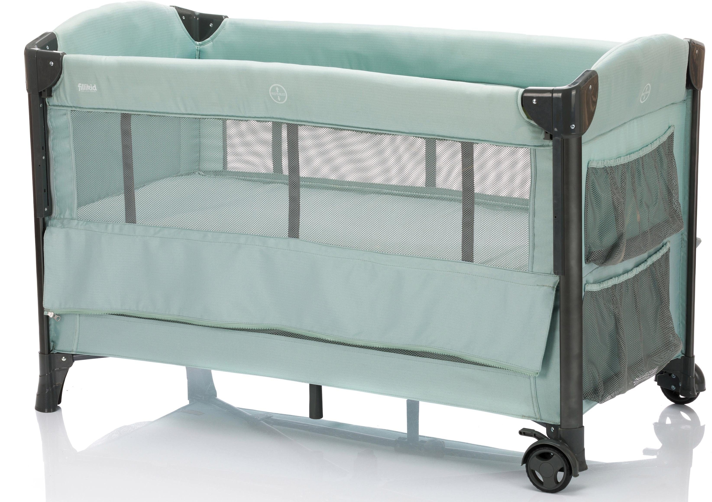 Fillikid Baby-Reisebett »Faltbett, mint«, inkl. Transporttasche