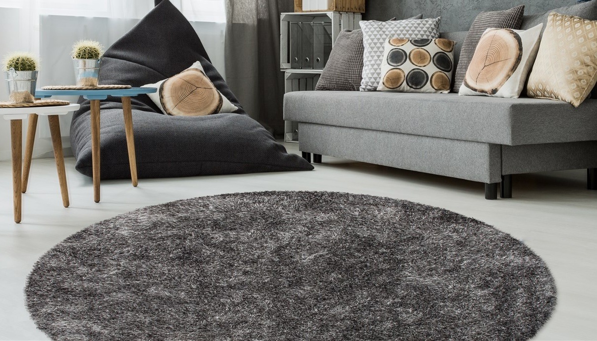 Bruno Banani Hochflor-Teppich "Alga" rund 40 mm Höhe Uni-Farben, besonders weich und kuschelig
