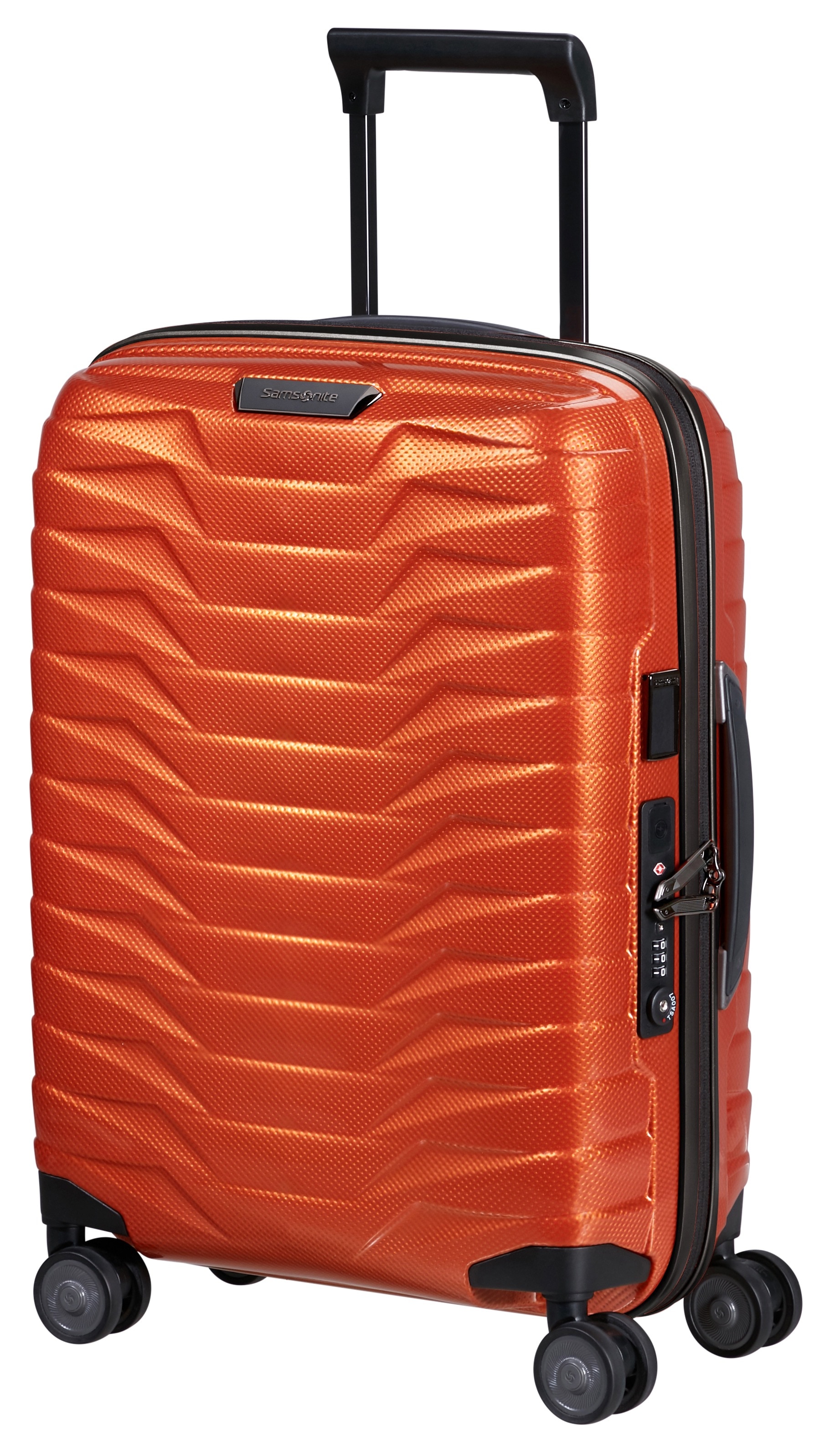 Samsonite Hartschalen-Trolley "PROXIS, verschiedene Größen und Farben" 38 l 4 Rollen arretierbares und versenkbares Druckknopf-Trolleysystem