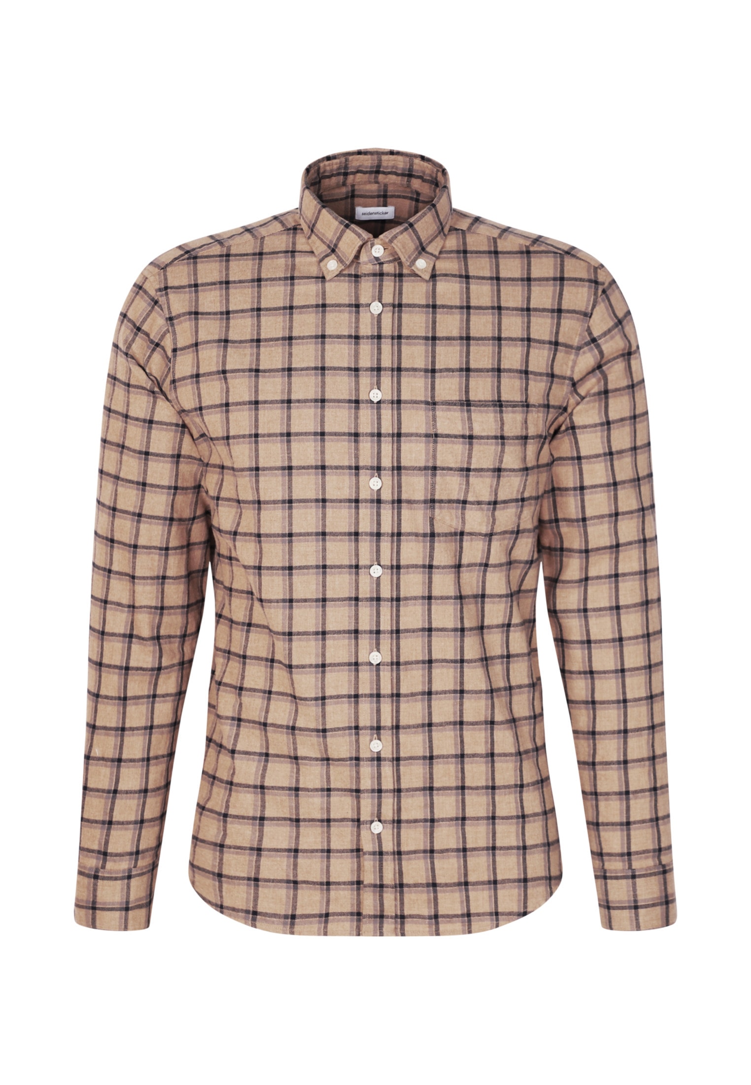seidensticker Businesshemd »Schwarze Rose«, Regular Langarm Button-Down-Kragen Karo