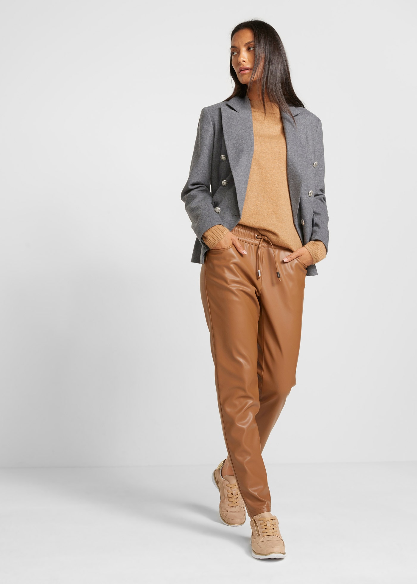 bonprix Schlupfhose  Lederimitat-Schlupfhose