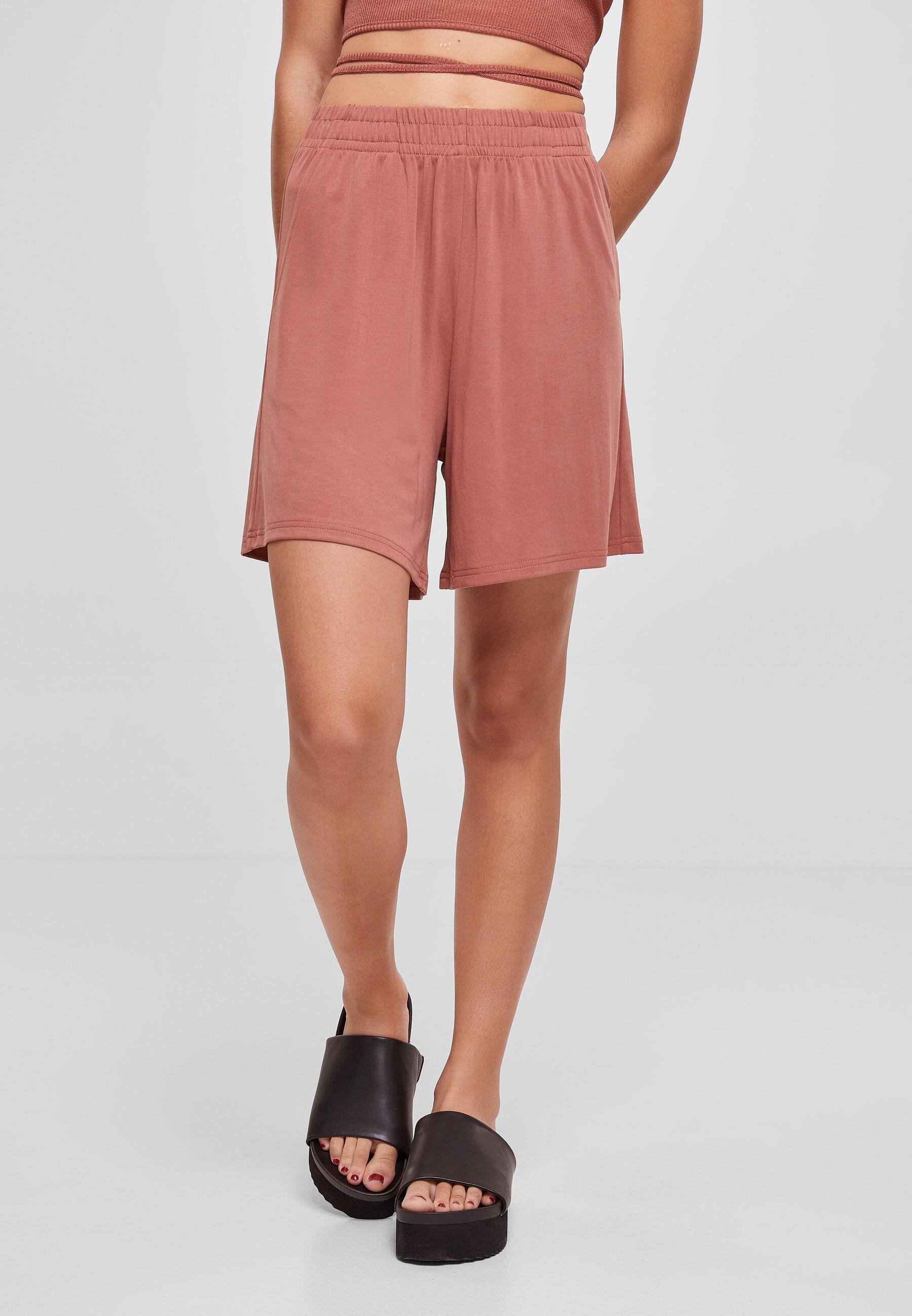 URBAN CLASSICS Stoffhose »Urban Classics Damen Ladies Modal Shorts«, (1 tlg.)