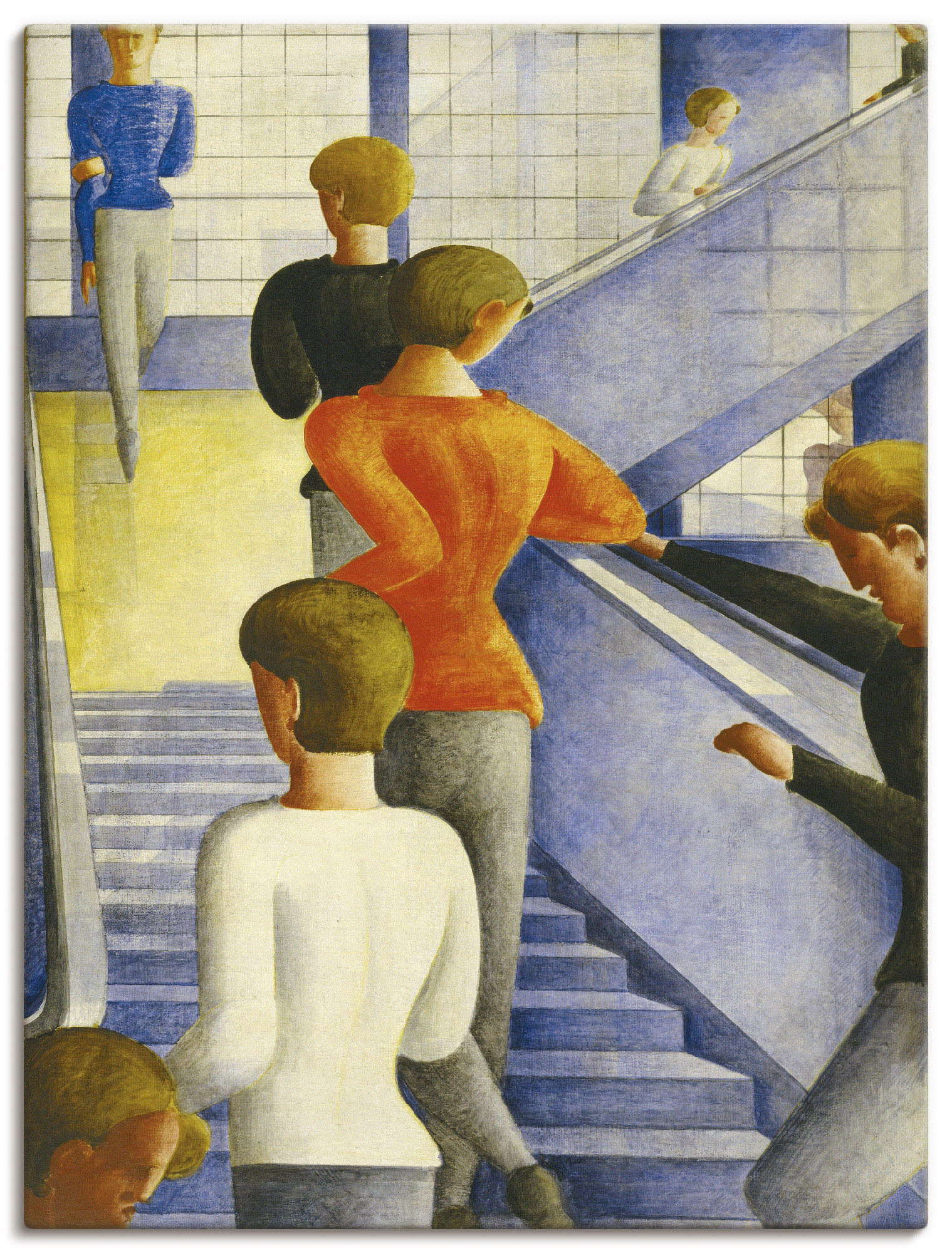 Artland Leinwandbild "Bauhaustreppe. 1932" Gruppen & Familien 1 Stk. tlg. auf Holzrahmen gespannt
