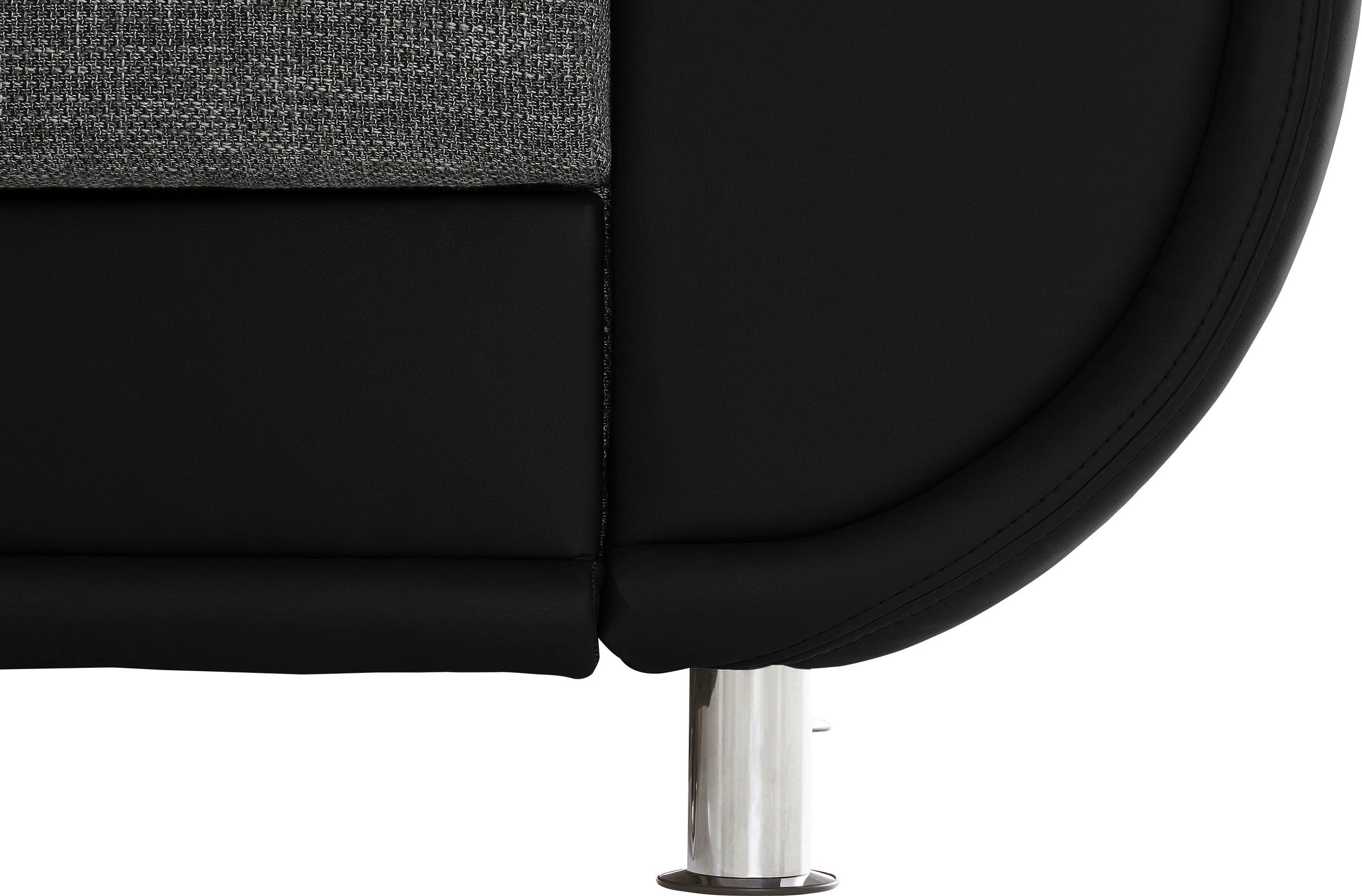 Thumbnail - TRENDMANUFAKTUR 3-Sitzer "Rondo 3, zeitlos und modern, bequem, Materialmix" wahlweise mit Federkern, extrabreite Armlehn...