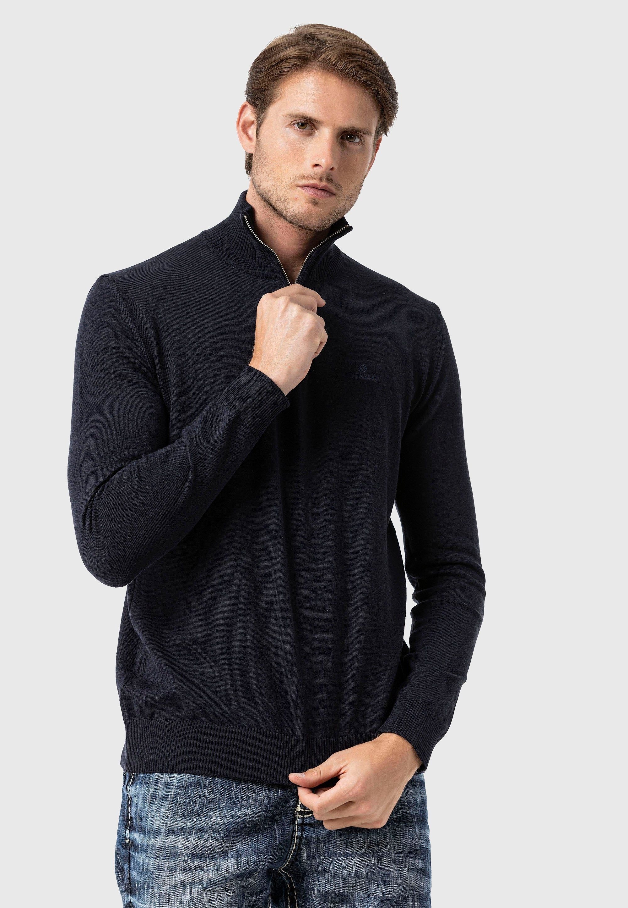 Cipo & Baxx Troyer »Pullover«, mit Troyer-Kragen