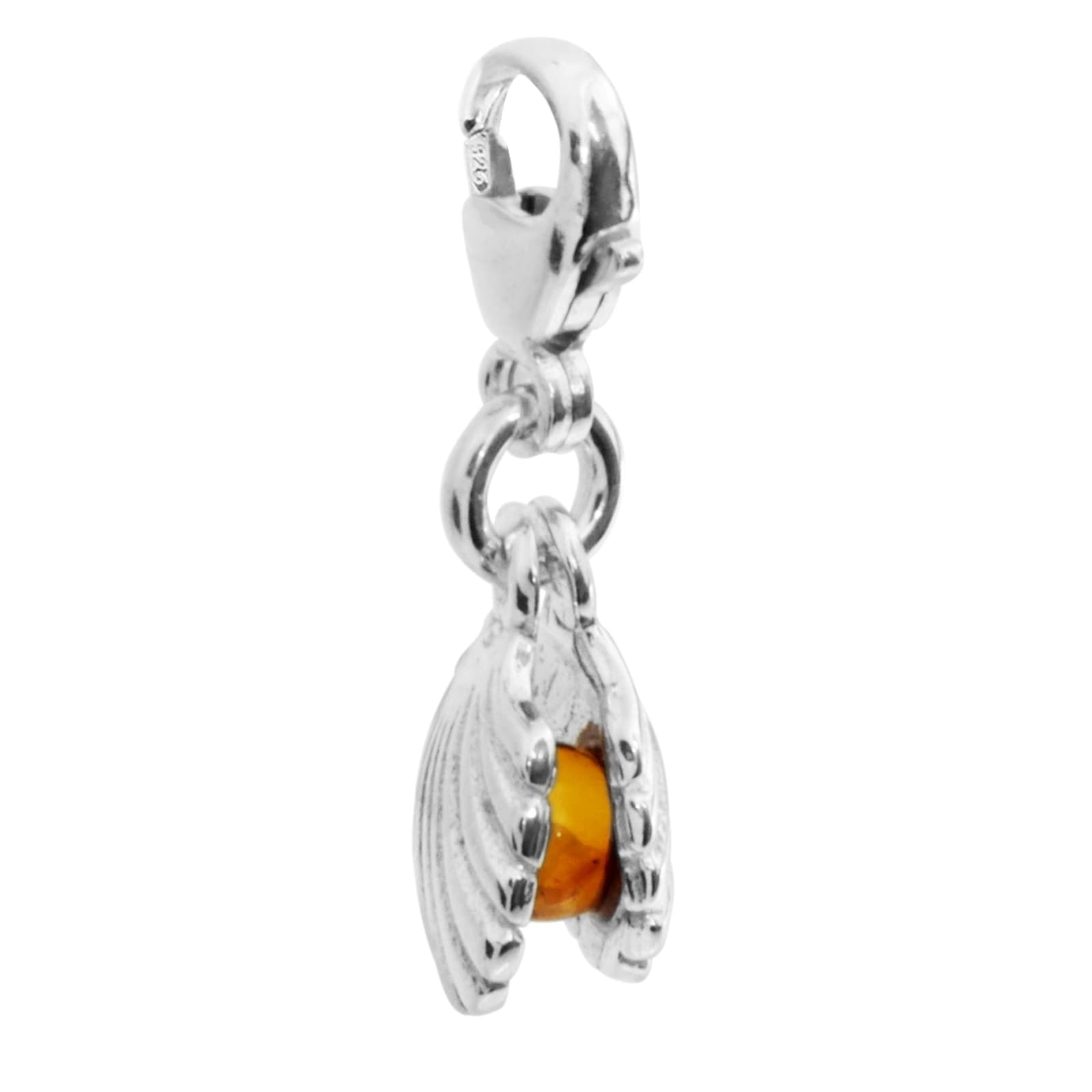 OSTSEE-SCHMUCK Kettenanhänger »- Muschel - Silber 925/000 - Bernstein«