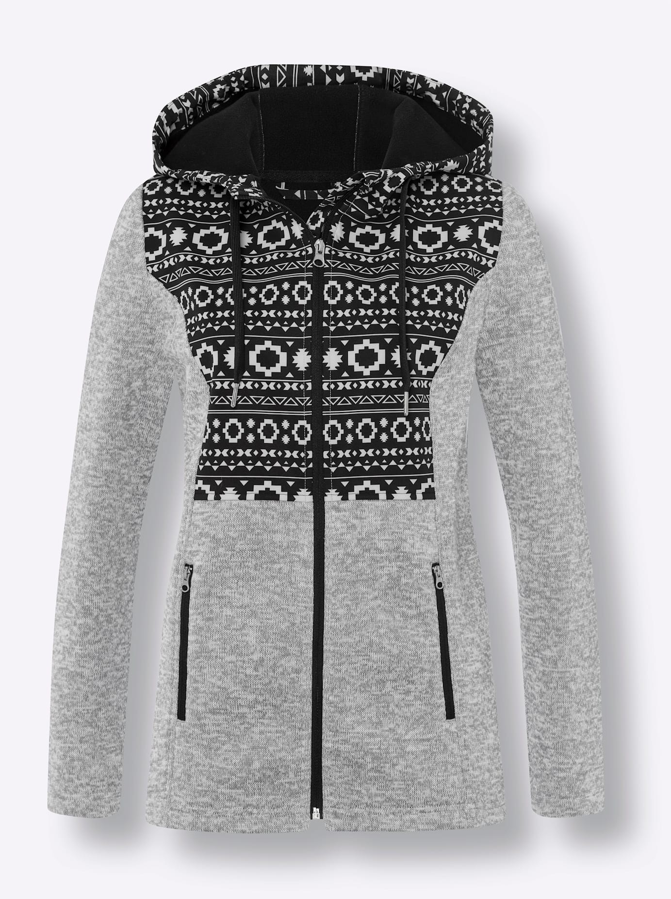 Classic Basics Langjacke, mit Kapuze