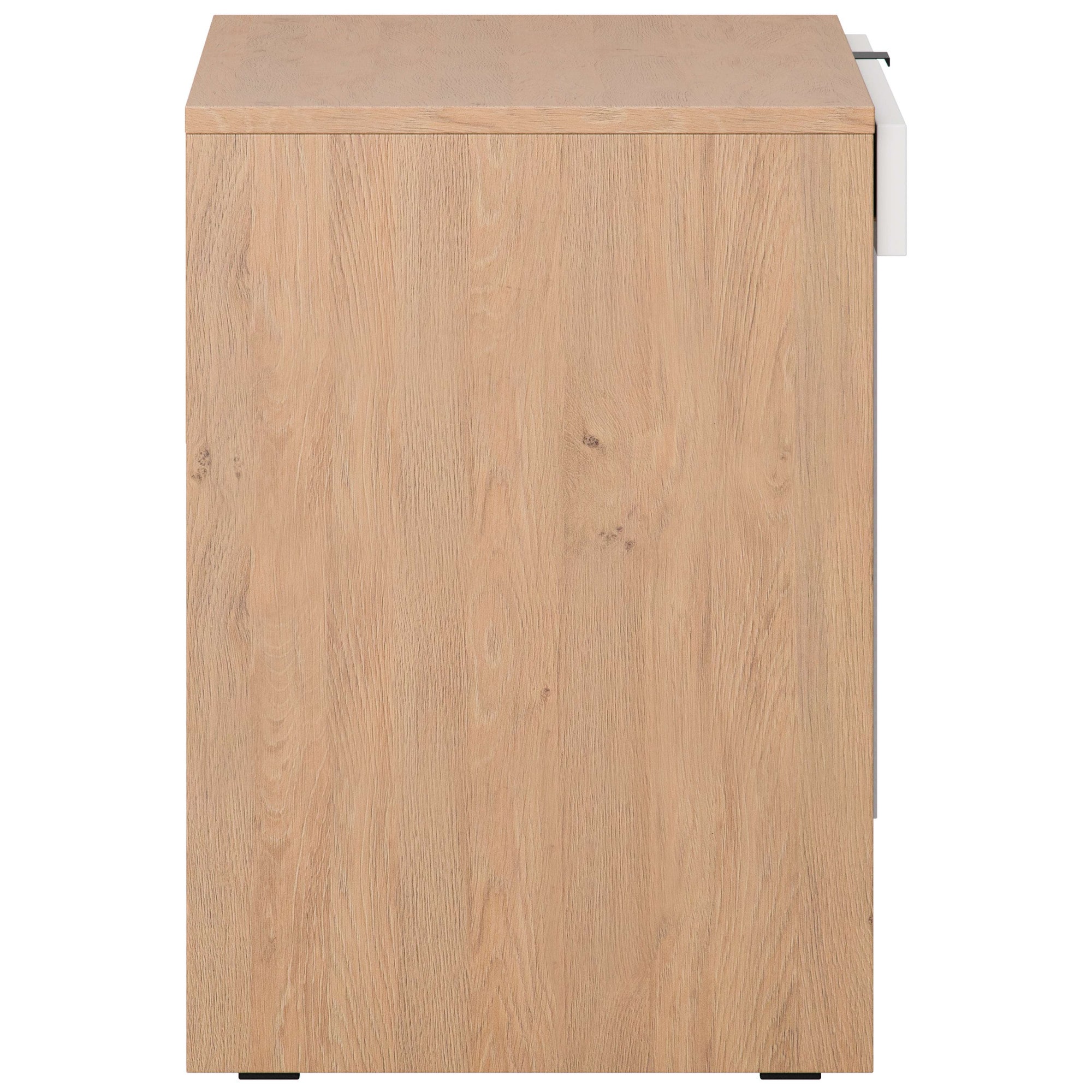 VOX Schreibtisch »SIMPLE Computertisch mit Stauraum, Maße B/T/H: 110/55/86,7 cm«, Bürotisch mit Schublade & Schrank in 3 Farben erhältlich, Metallgriffe