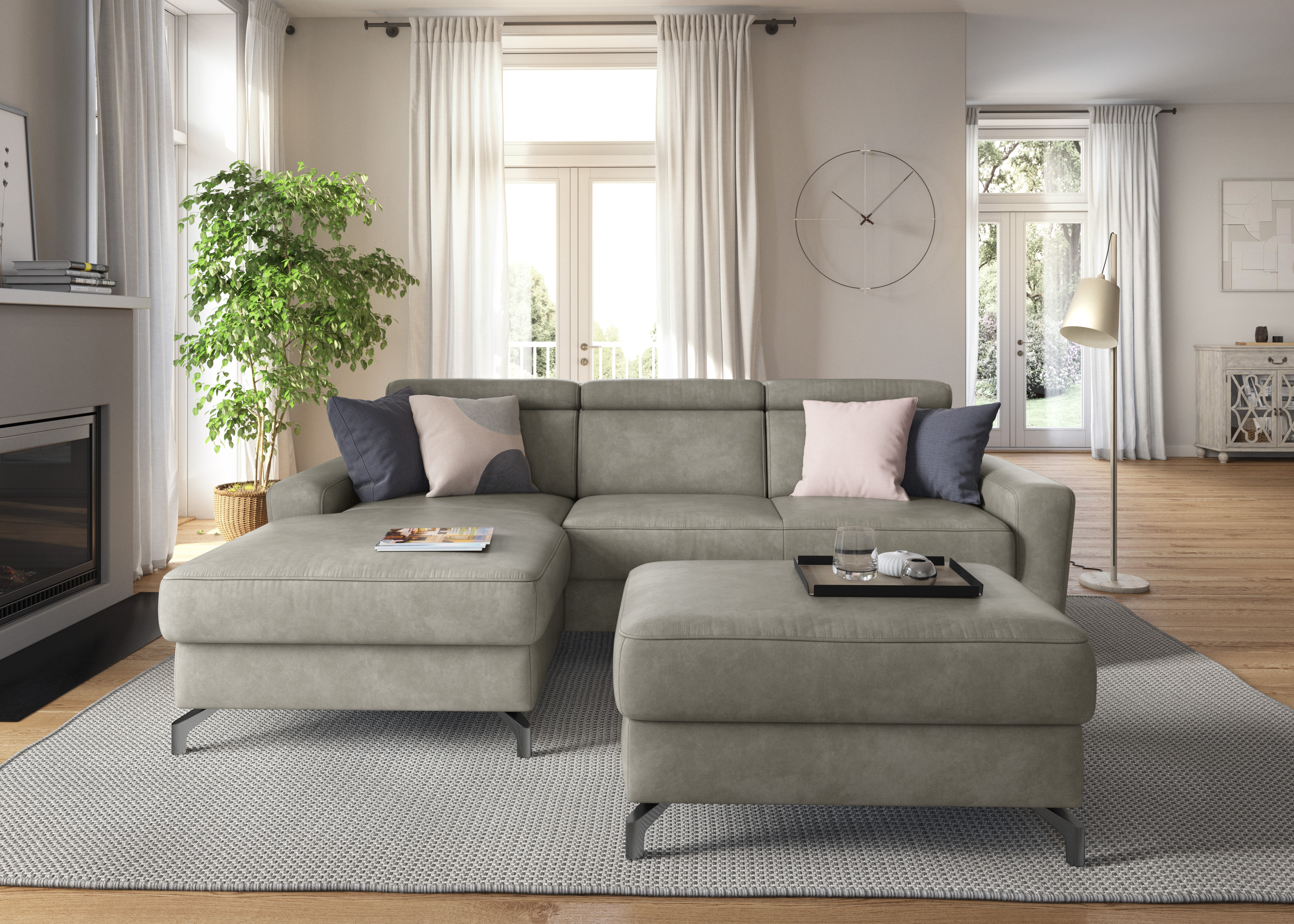 sit&more Ecksofa "Scarlett L-Form" inklusive Kopfteilverstellung, optional Schlaffunktion & Bettkasten