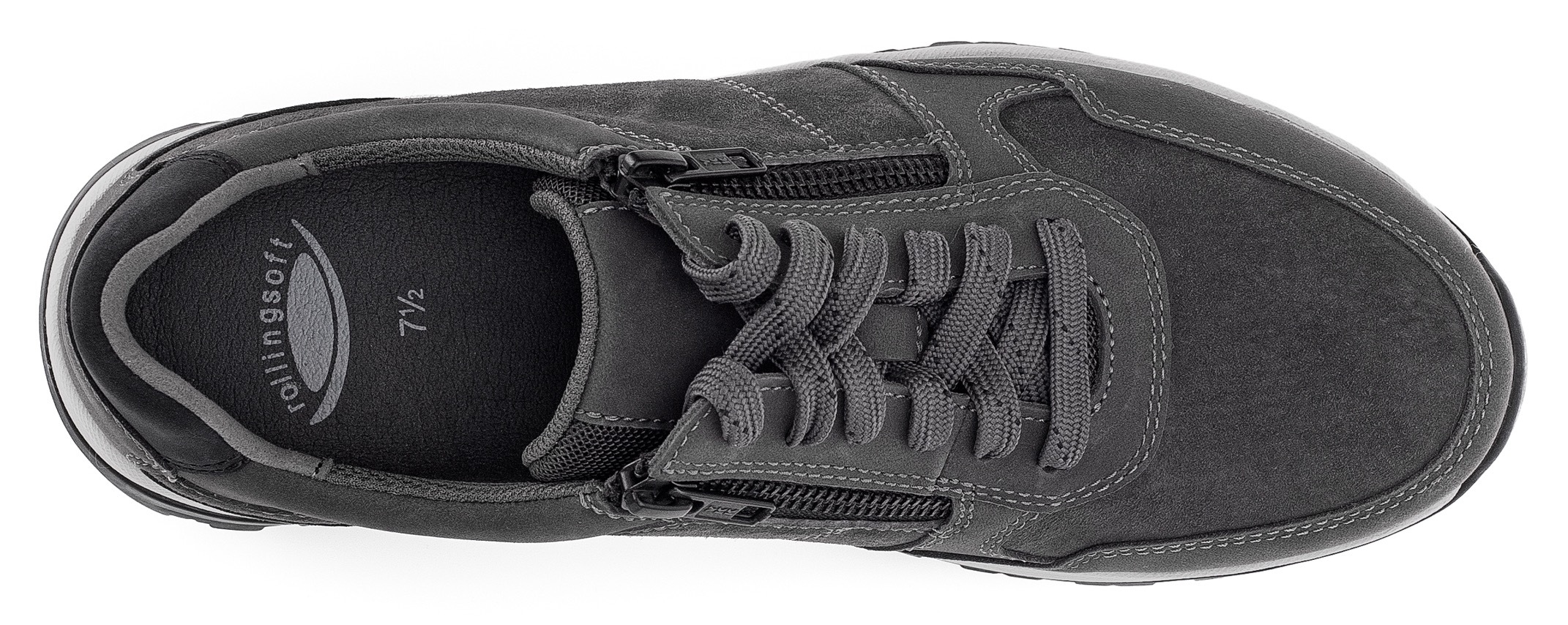 Gabor Rollingsoft Keilsneaker, Komfortschuh, Schnürschuh, Halbschuh in Weite G 1/2 (= weit)