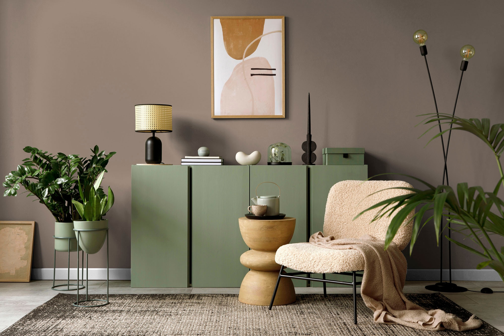 A.S. Création Wandfarbe »Premium Innenwandfarbe PURO Tuchmatt calm taupe« ideal für Wohnzimmer, Schlafzimmer, Flur und Küche, Farbwelt Taupe