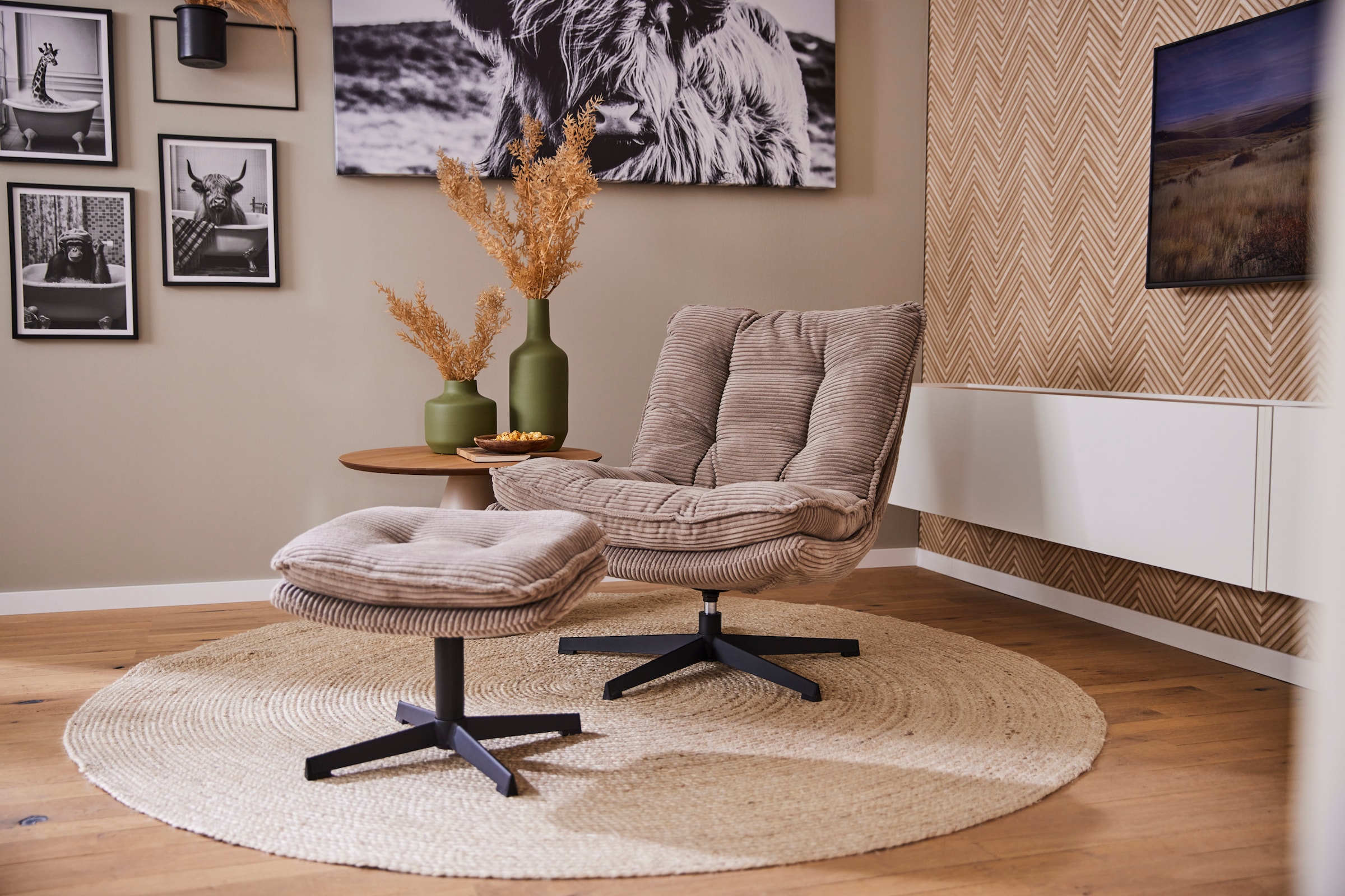 HANSE Home Teppich »Rangpur Juteteppich«, rund, 10 mm Höhe, Handgewebt, 100% Jute, Natur, Wohnzimmer, Flur, Boho, Skandi